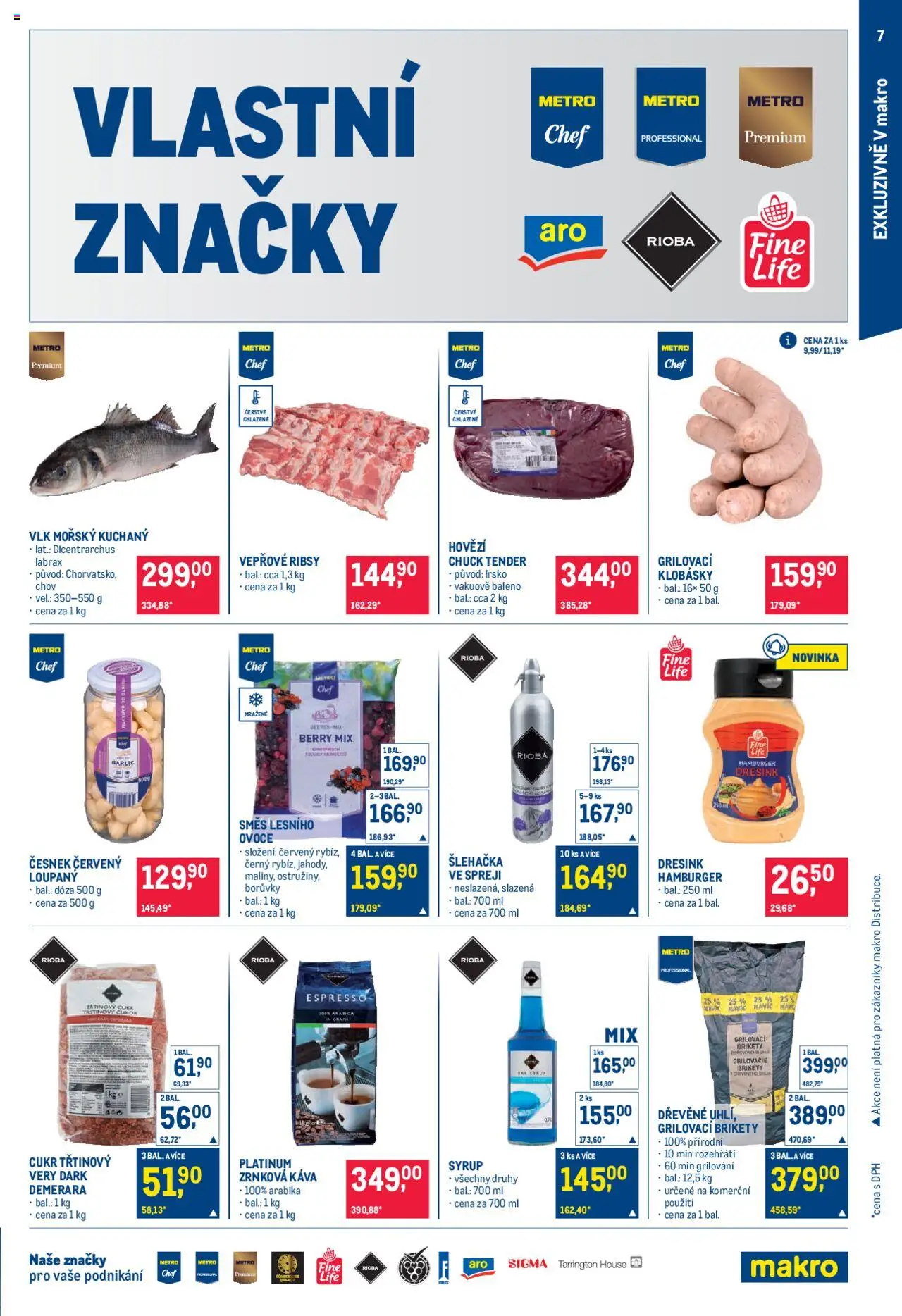 Makro leták - Pro milovníky jídla od 04.06.2025 | Strana: 7 | Produkty: Dóza, Brikety, Šlehačka, Zrnková káva