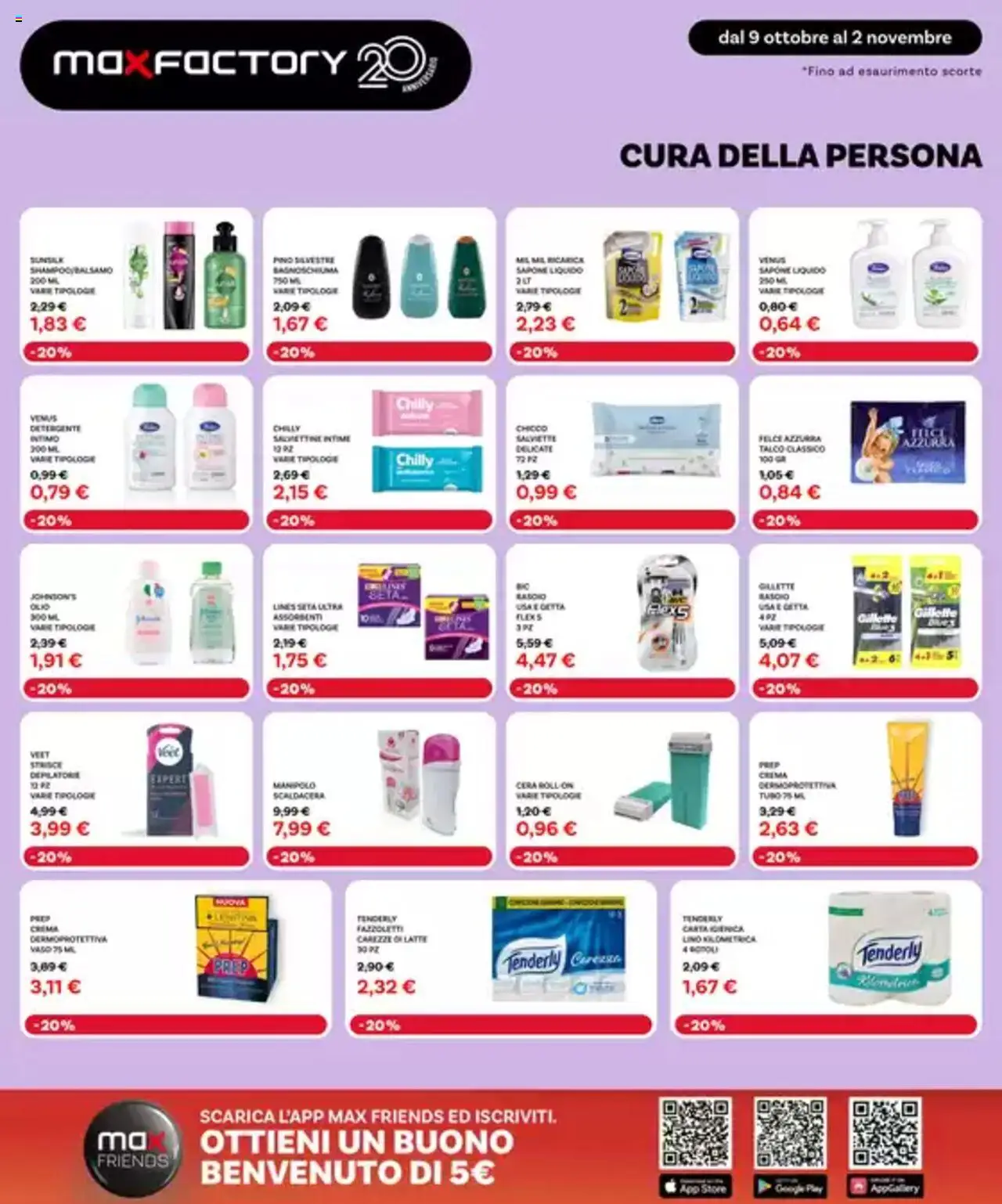 Volantino Max Factory del 09.10.2025 | Pagina: 28 | Prodotti: Sapone, Intimo, Talco, Latte