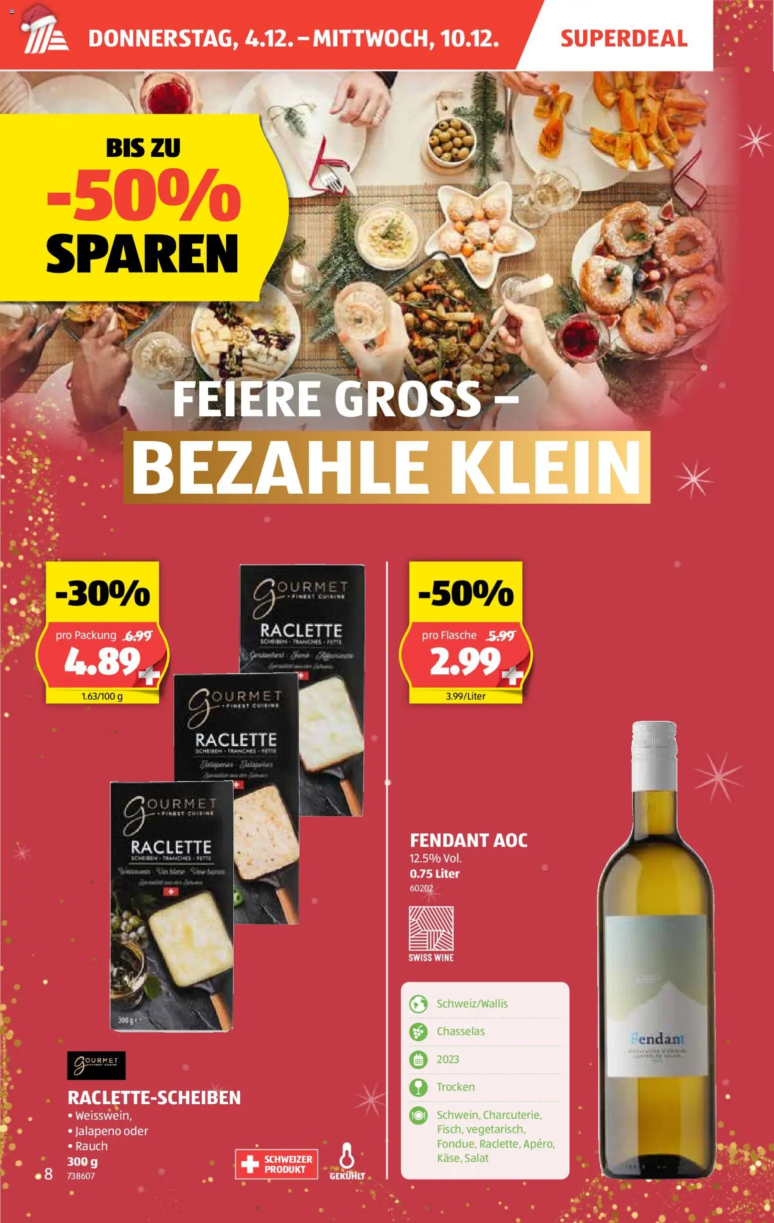 Aldi Aktionen – gültig ab 04.12.2025 | Seite: 9 | Produkte: Salat, Raclette