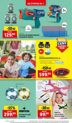 Lidl leták od 10.07.2025 | Strana: 42 | Produkty: Houpačka, Fotbalový míč, Kluzák, LED