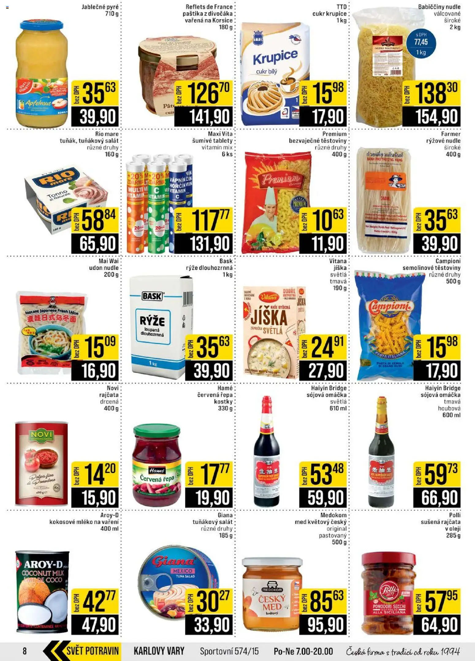 Jip leták - Cash & Carry od 02.01.2026 | Strana: 8 | Produkty: Krupice, Med, Rio mare, Sušená rajčata