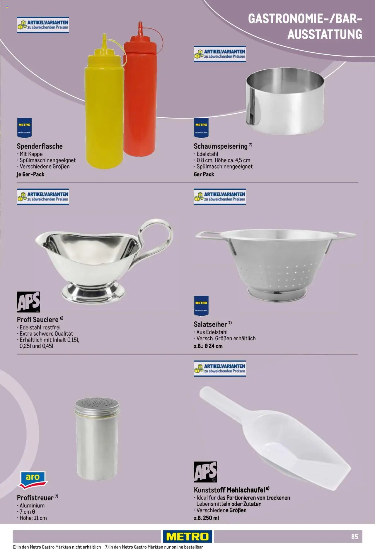 Metro Non Food Sortiment – gültig ab 01.10.2025 | Seite: 85 | Produkte: Kappe