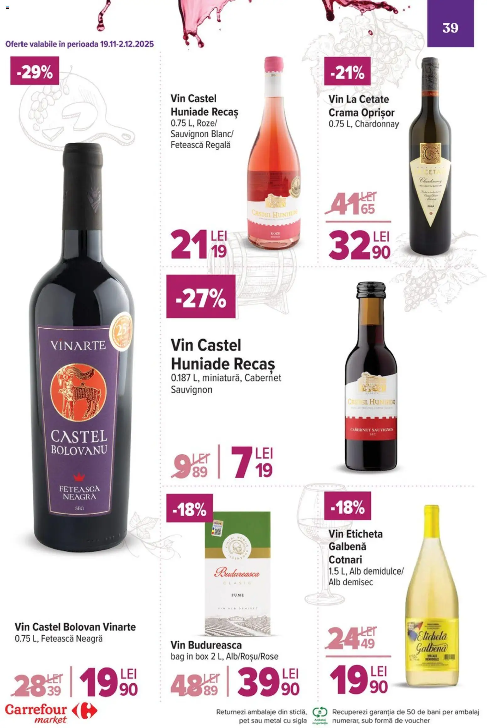 Noul catalog Carrefour – valabil de la 26.11.2025 | Pagină: 39 | Produse: Vin