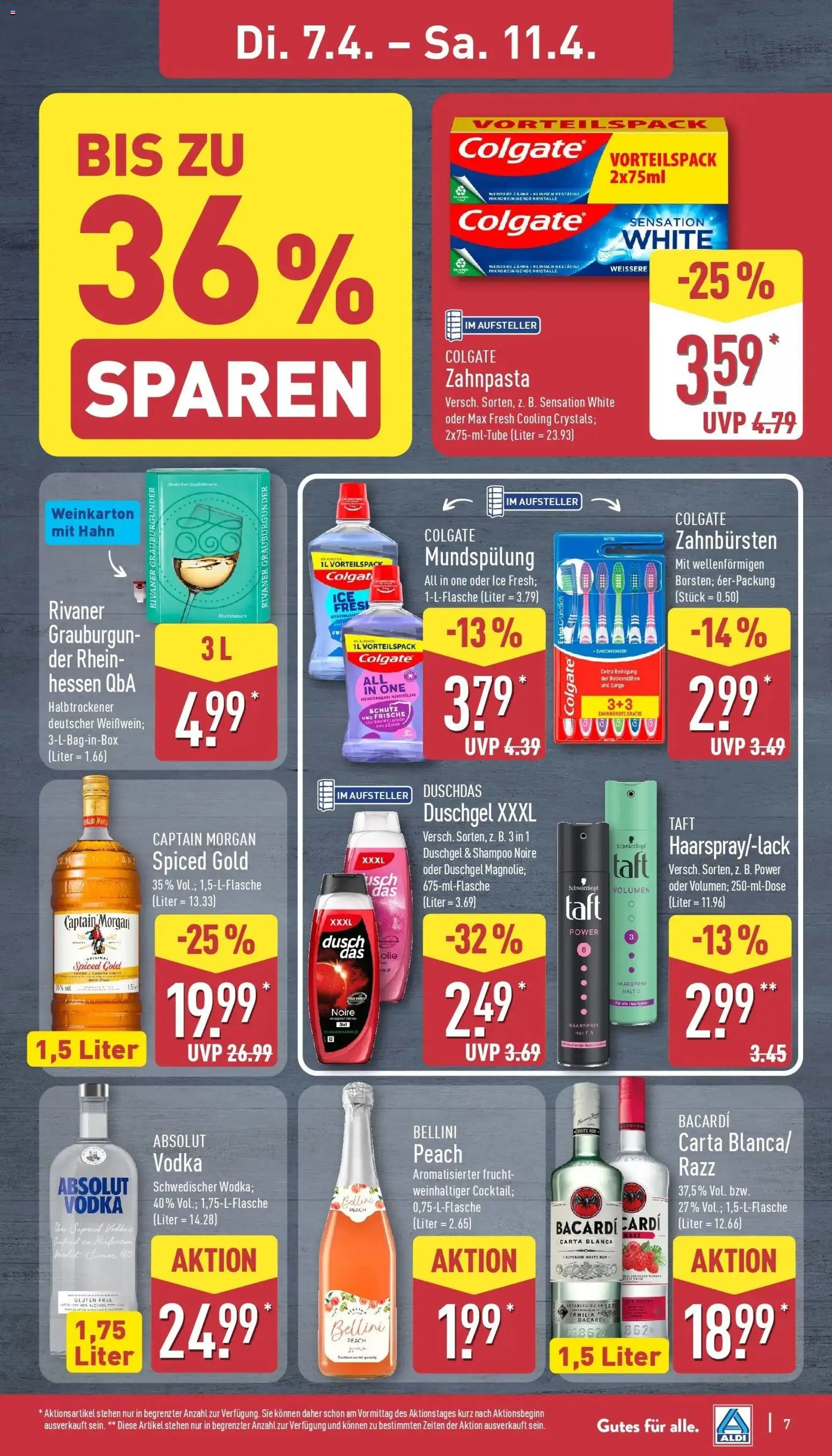 Aldi - ALDI Nord: Wochenangebote – gültig ab 05.04.2026 | Seite: 8 | Produkte: Rum, Shampoo, Duschgel, Duschdas