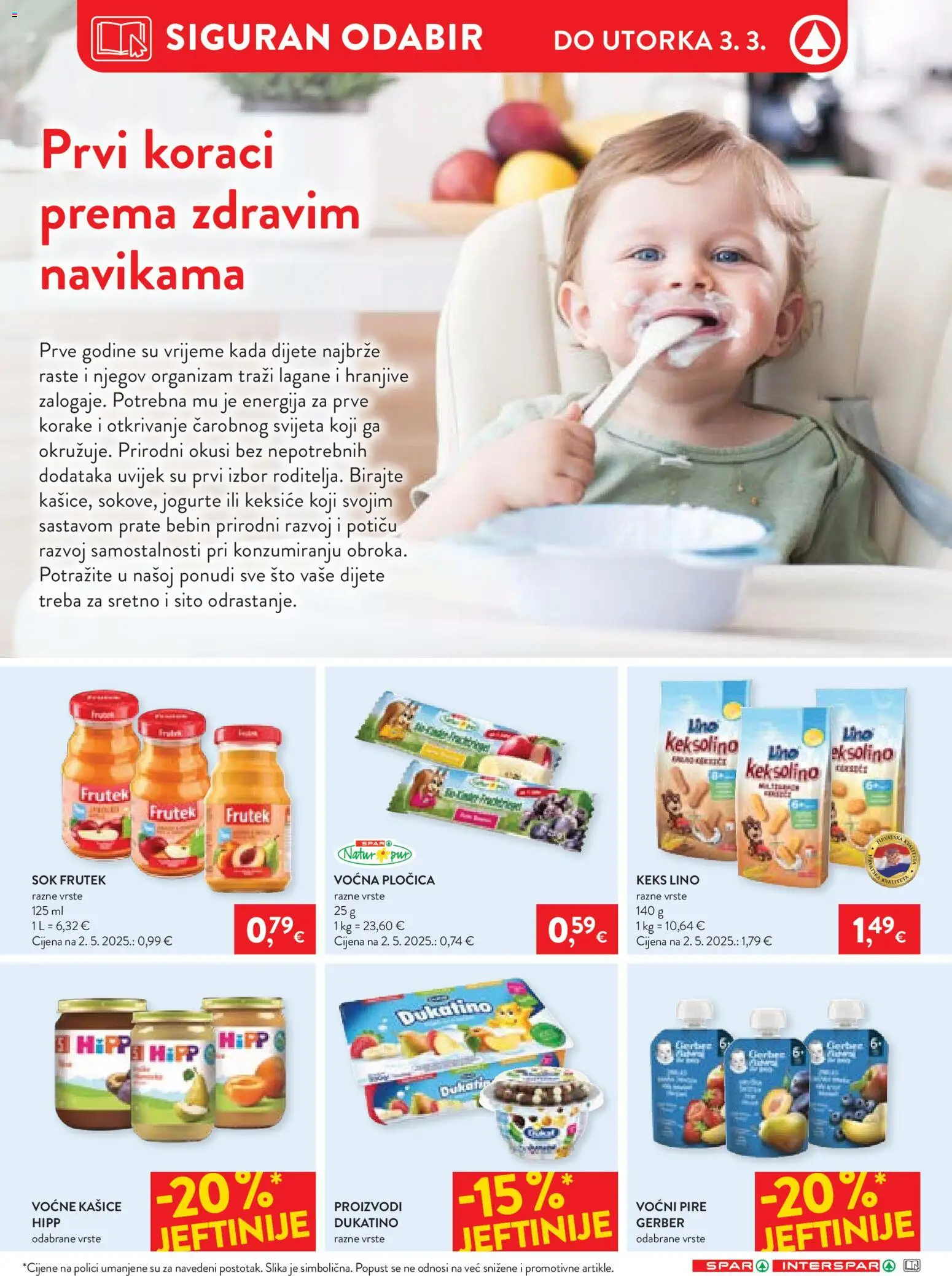 Spar katalog | vrijedi od 25.02.2026 | Stranica: 15 | Proizvodi: Keksolino, Sok, Keks, Kašice