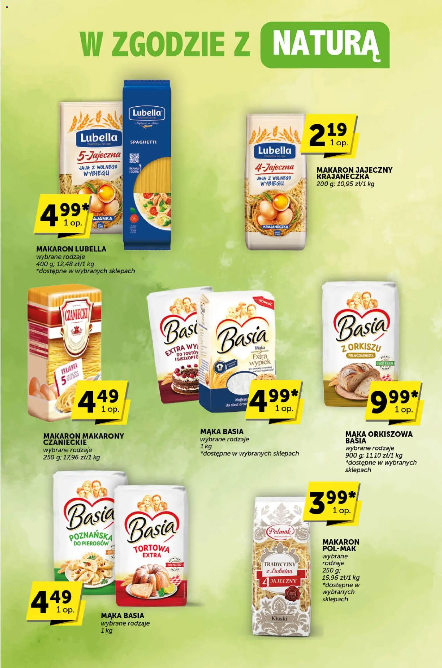 Groszek Gazetka - Katalog od 19.02.2026 | Strona: 10 | Produkty: Mąka basia, Makarony, Mąka orkiszowa, Jaja