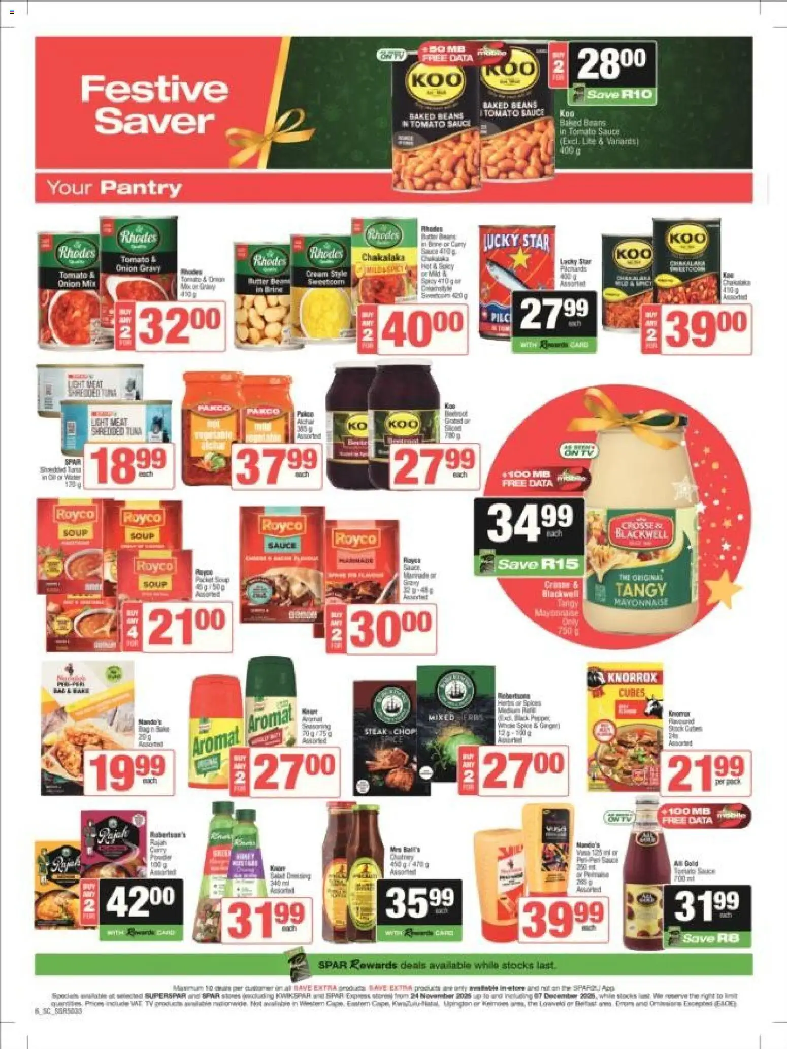 New Superspar catalogue – valid from 24.11.2025 | Page: 6 | Products: Socks, Cream, Gravy, Aromat