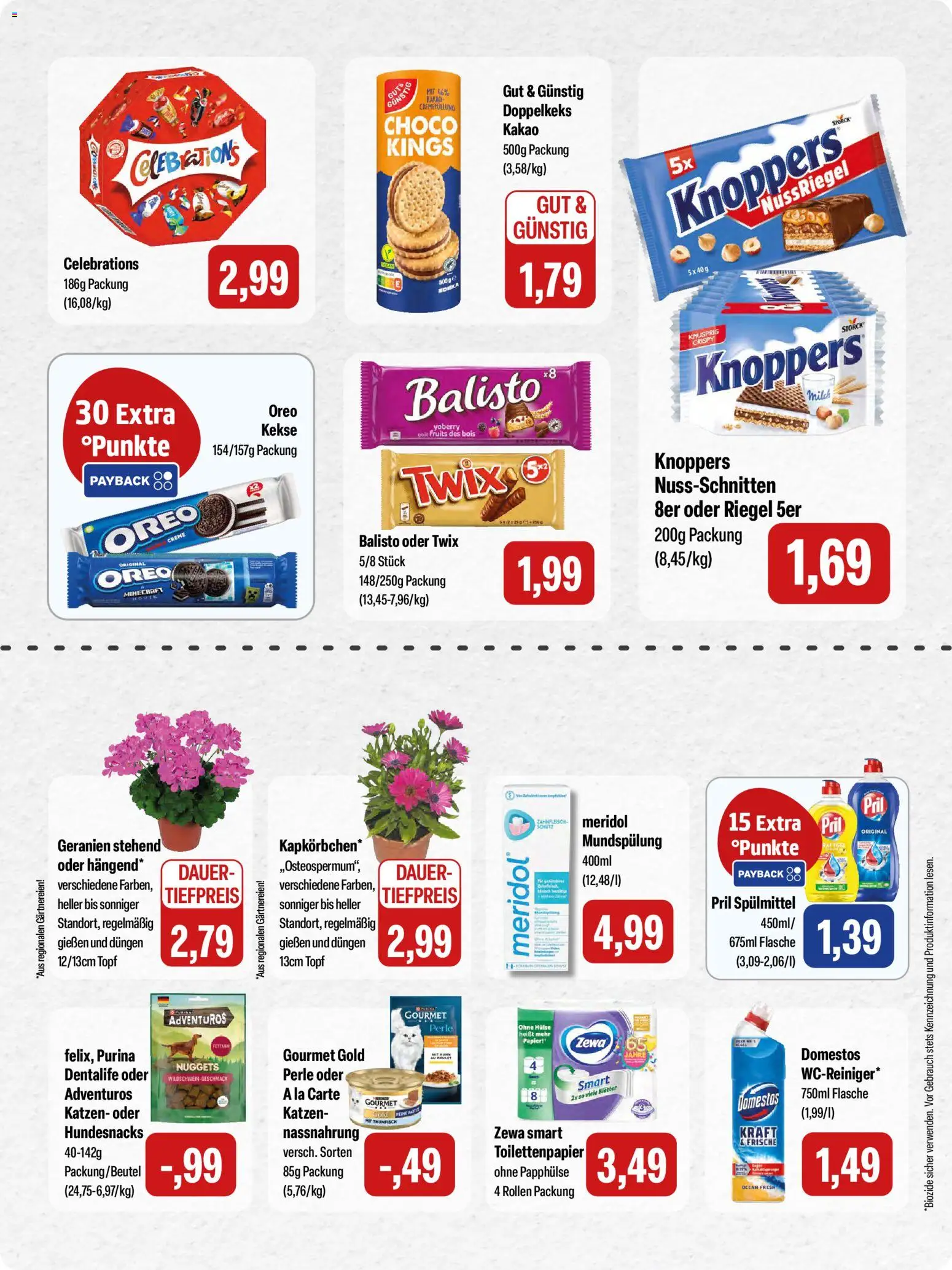 Feneberg Angebote – gültig ab 30.04.2026 | Seite: 14 | Produkte: Zewa, Creme, Geranien, Toilettenpapier