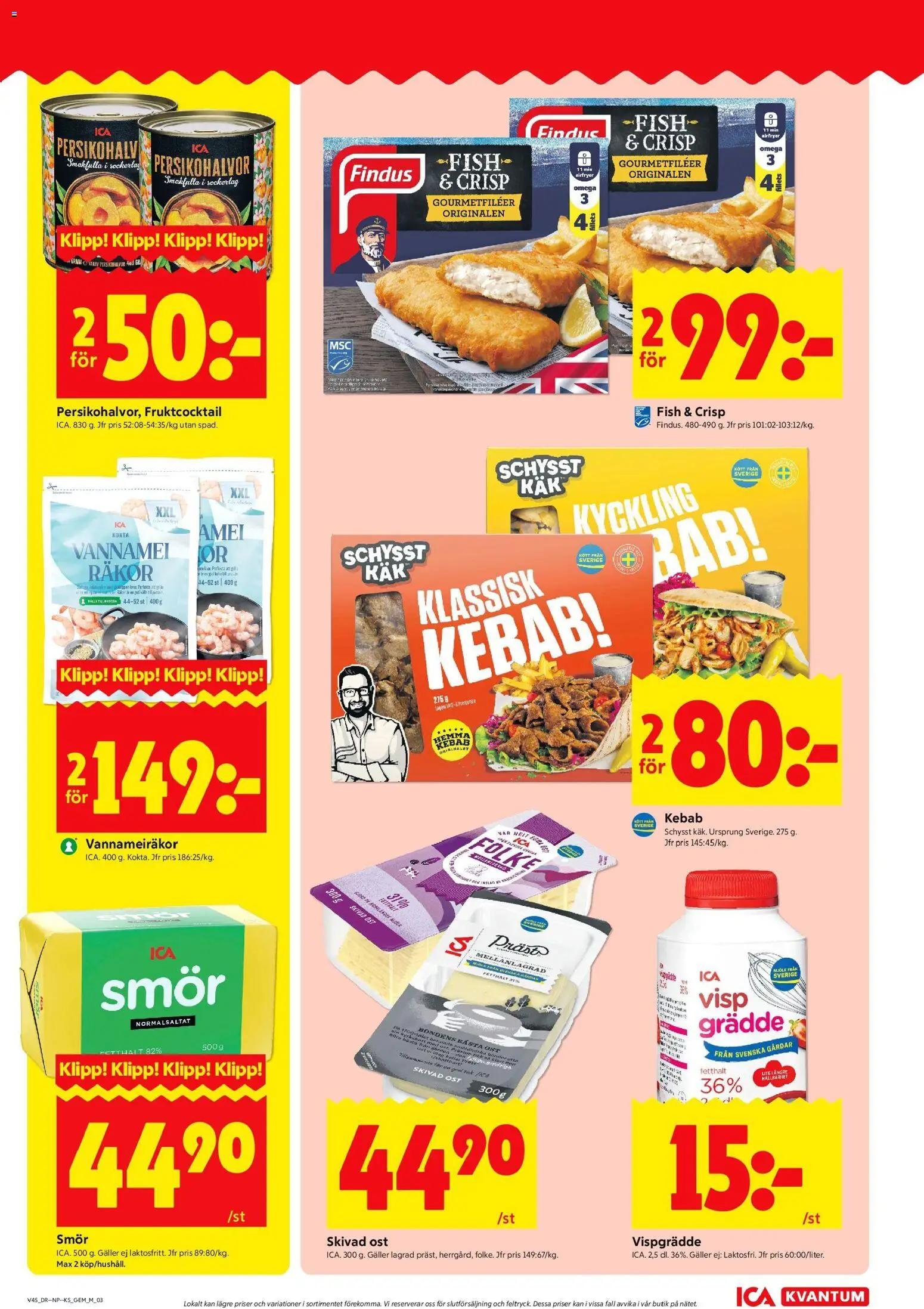 ICA Kvantum reklamblad aktuell från 03.11.2025 | Sida: 3 | Produkter: Visp, Räkor, Airfryer, Vispgrädde