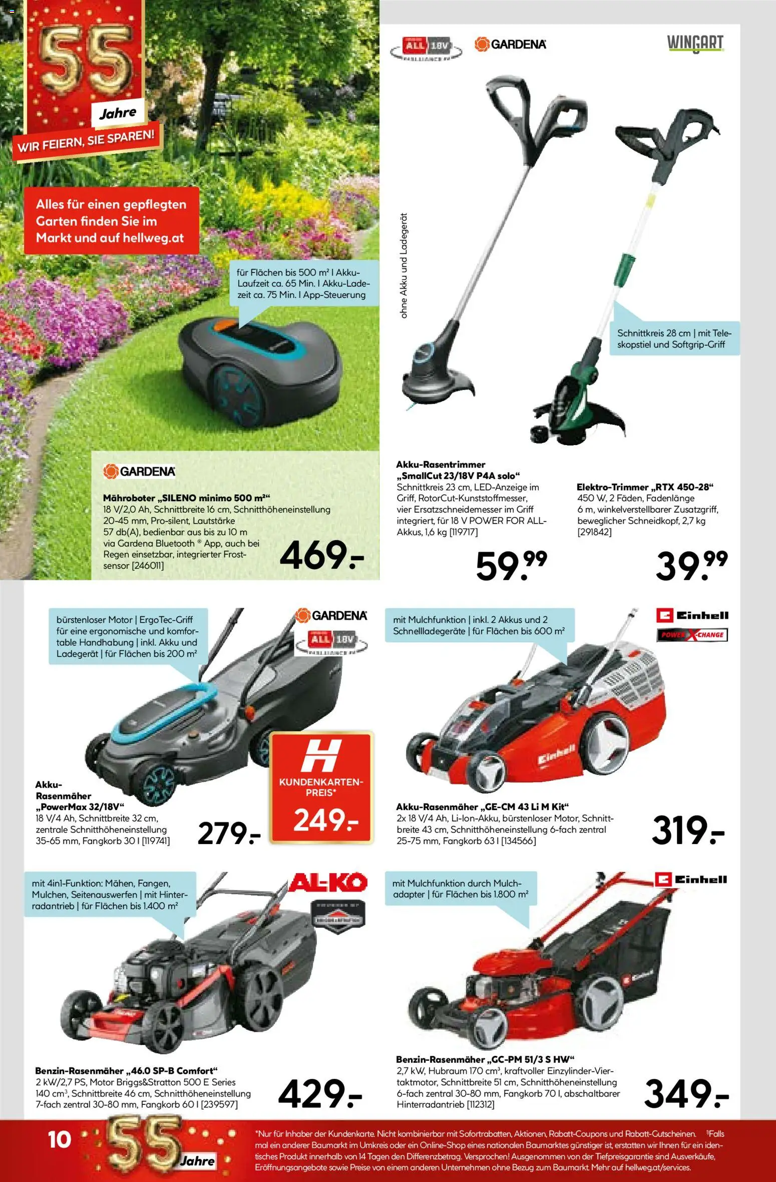 HELLWEG Flugblatt gültig ab 09.04.2026 | Seite: 10 | Produkte: Adapter, Rasenmäher