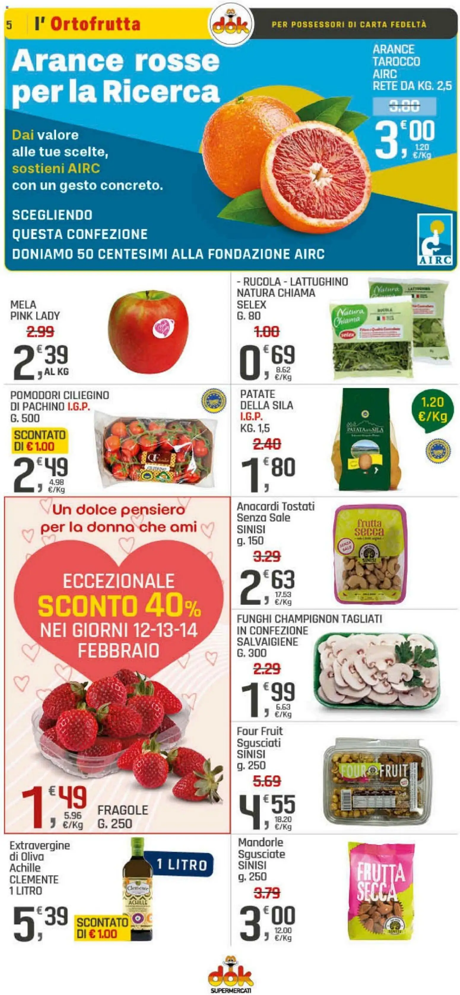 Volantino DOK del 05.02.2026 | Pagina: 5 | Prodotti: Arance, Patate, Sale, Pomodori