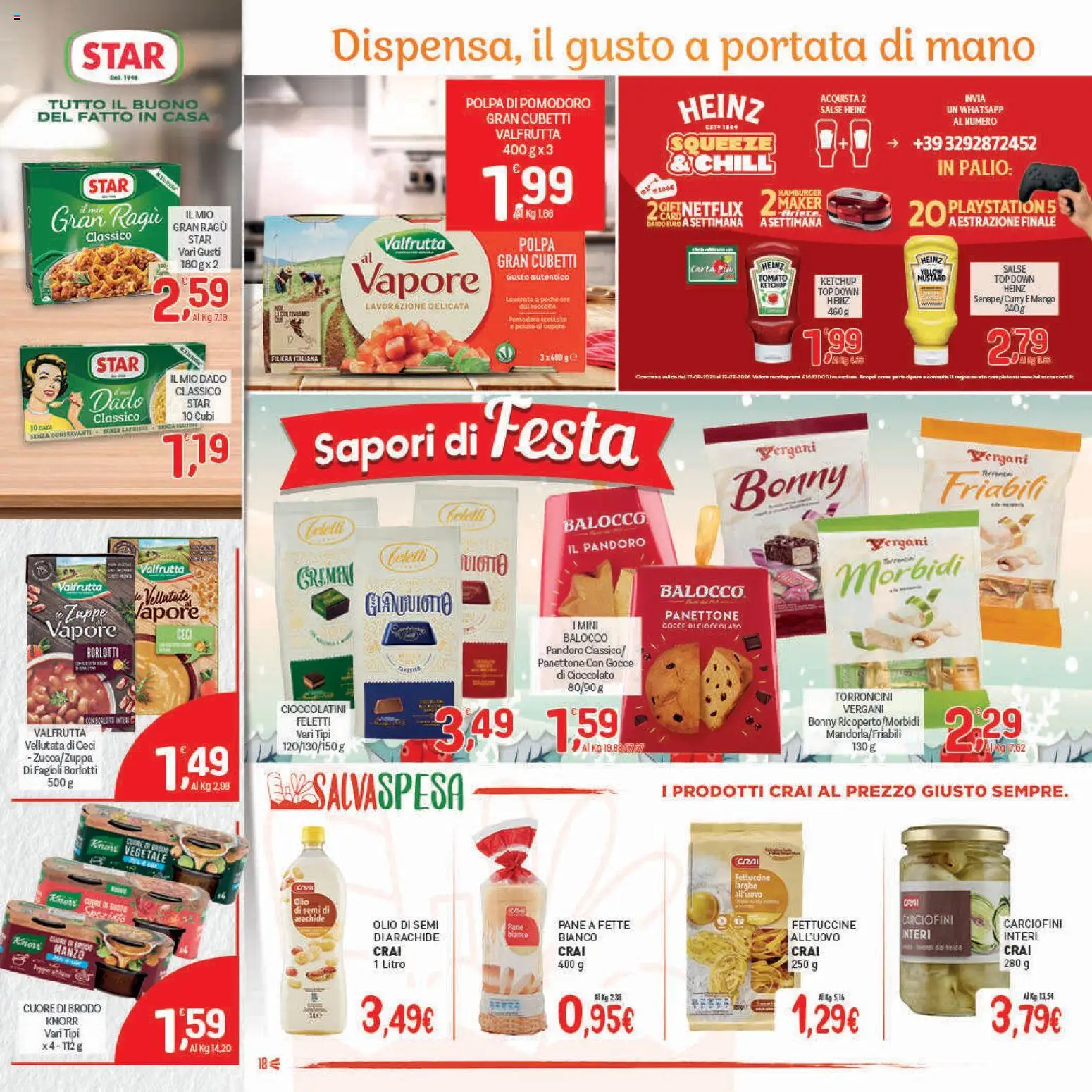 Volantino CRAI del 30.10.2025 | Pagina: 18 | Prodotti: Pane, Cioccolato, Manzo, Playstation