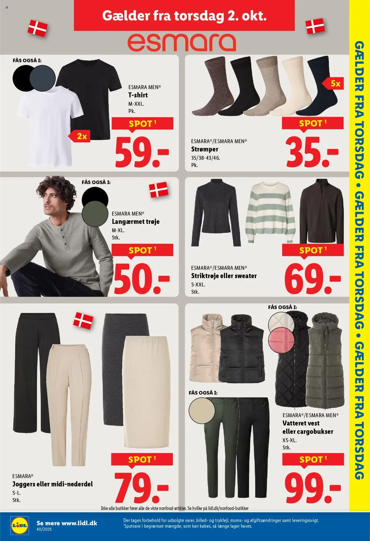 Lidl tilbudsavis – gyldig fra 28.09.2025 | Side: 25 | Produkter: Sweater, Vest, Søm, Strømper