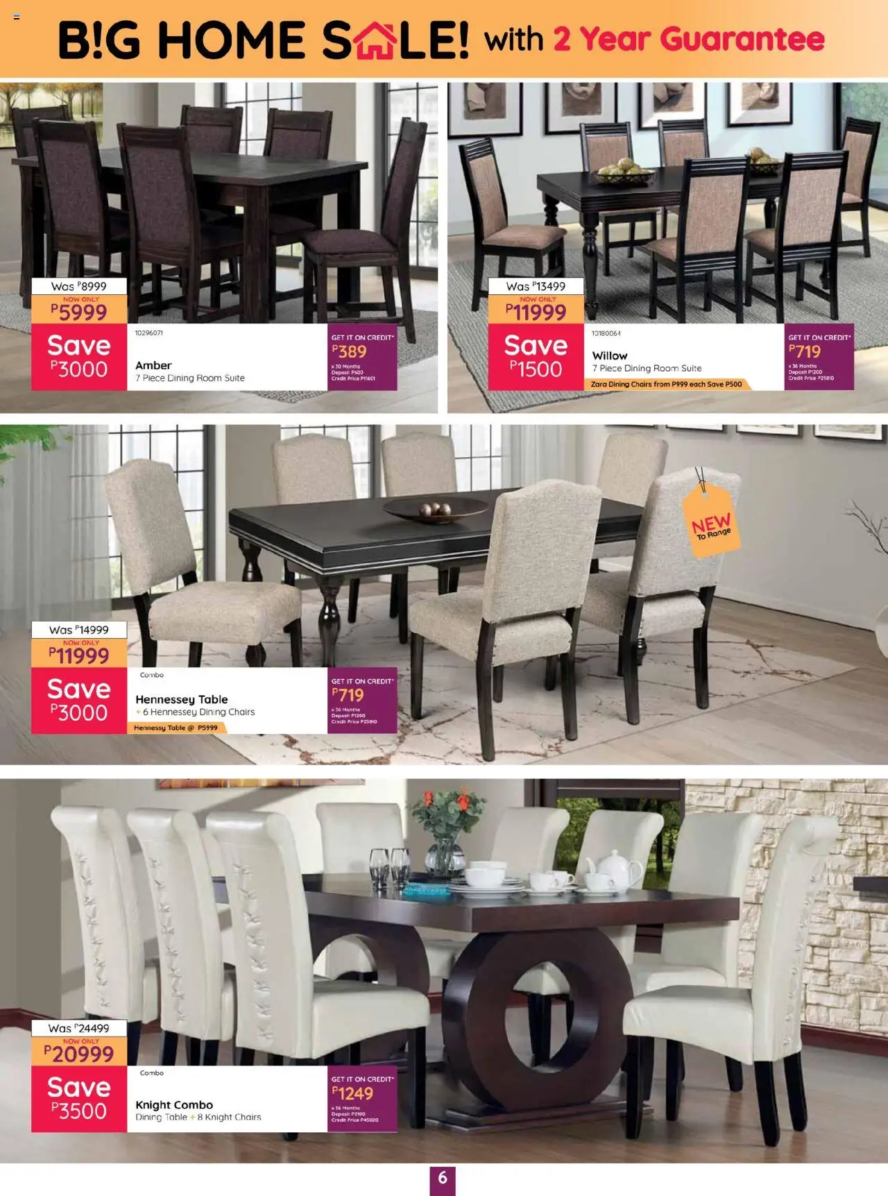 New Bradlows catalogue – valid from 18.09.2025 | Page: 6 | Products: Table, Dining room suite