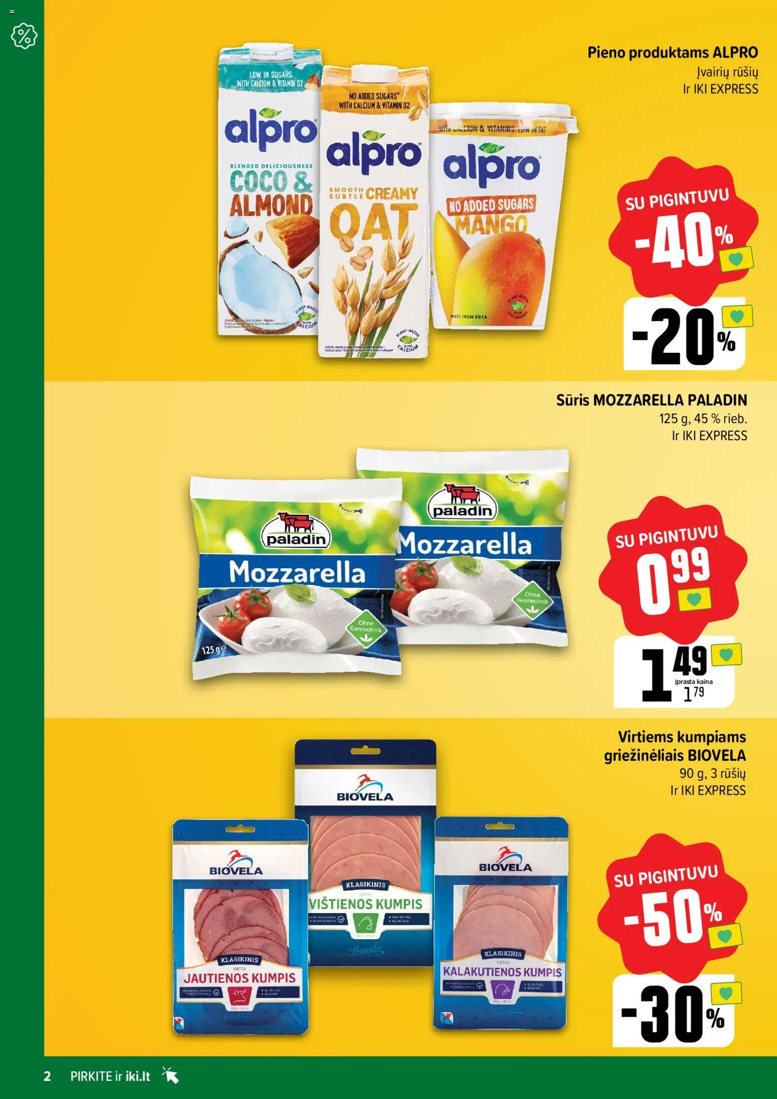 IKI akcijos nuo 10.11.2025 | Puslapis: 2 | Prekių: Vištienos, Jautienos, Sūris, Kumpis