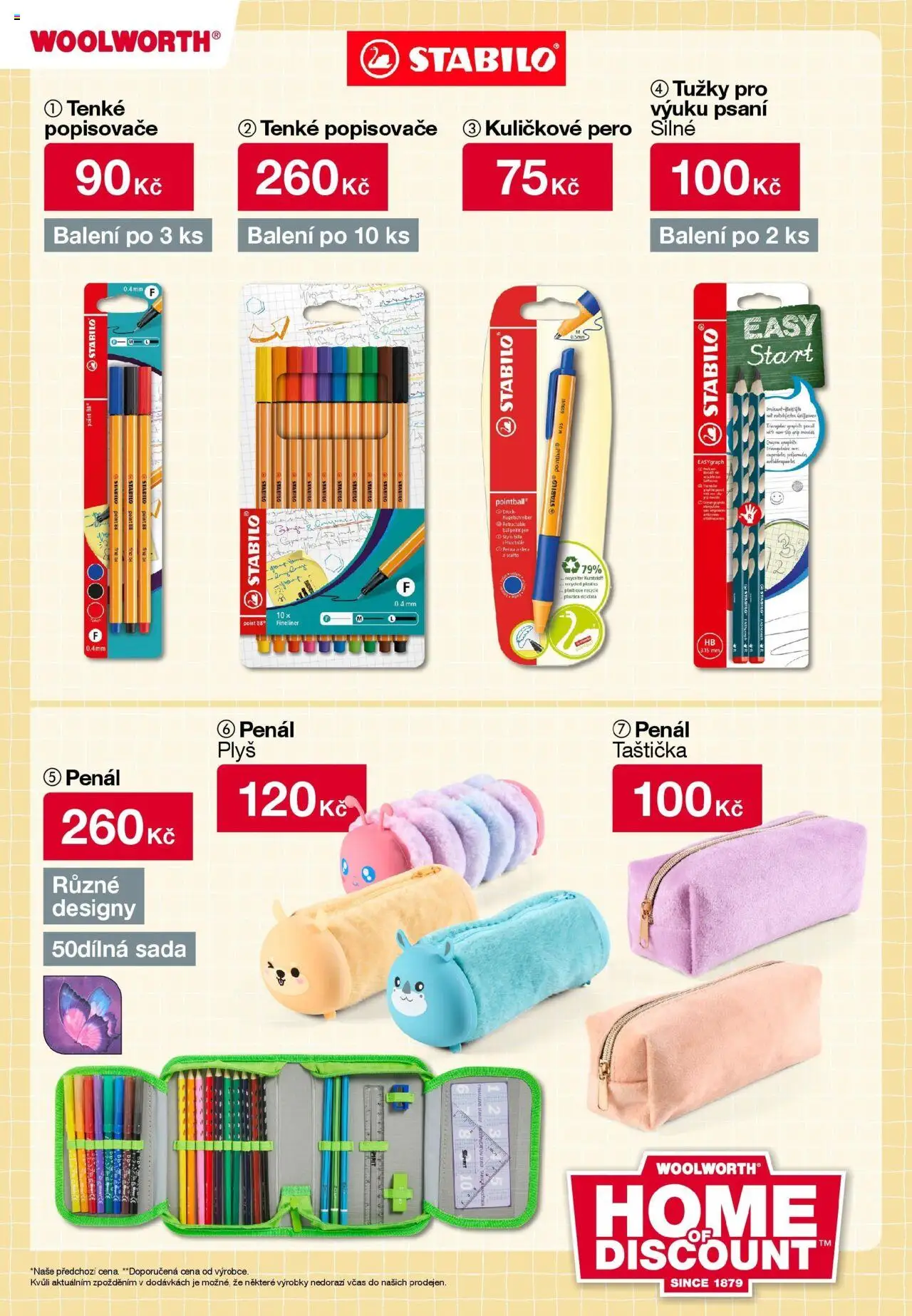 Woolworth leták od 22.08.2025 - akční nabídka | Strana: 18 | Produkty: Penál, Pero