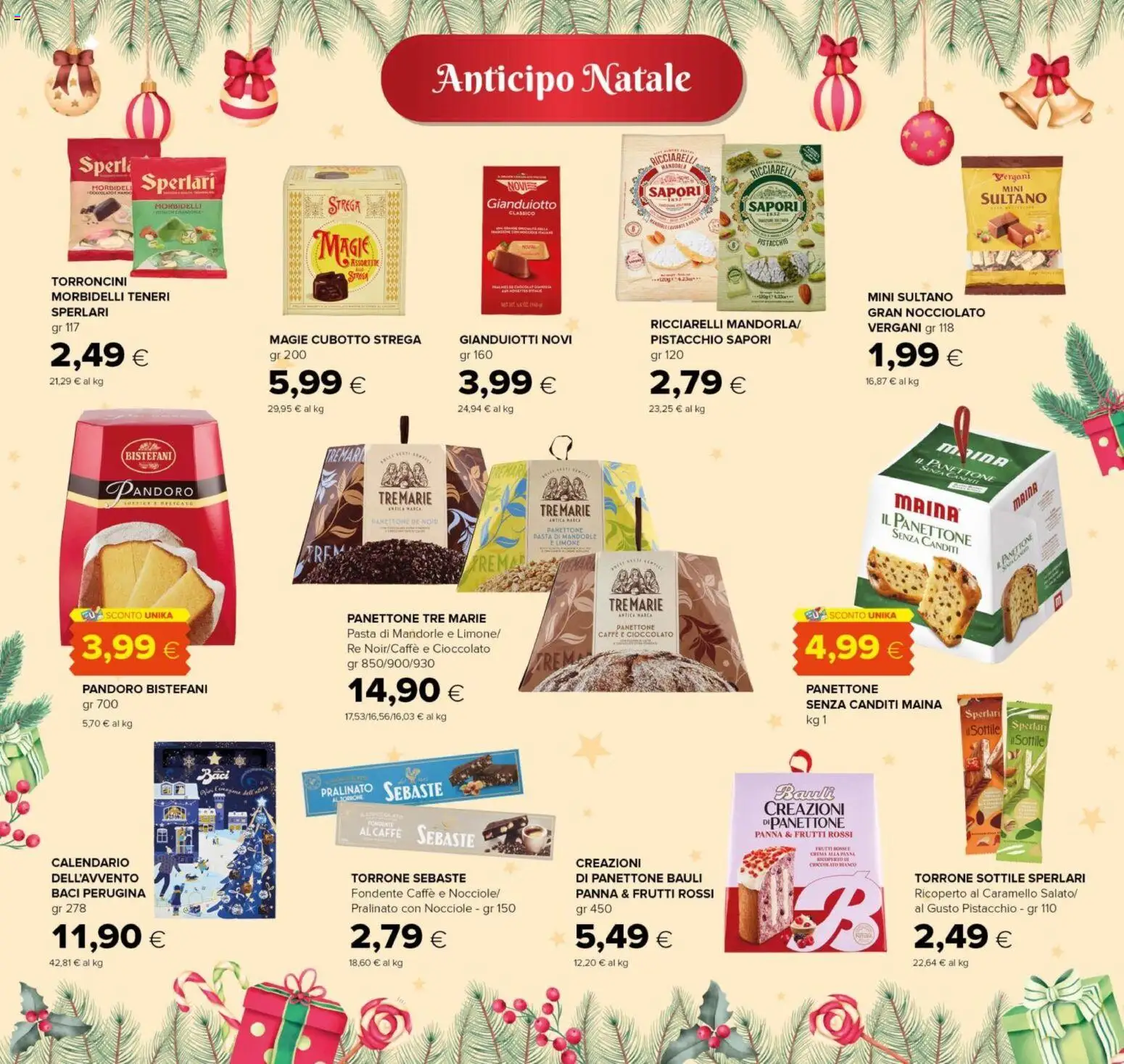 Volantino Oasi del 21.11.2025 | Pagina: 23 | Prodotti: Pasta, Pandoro, Panettone, Torroncini