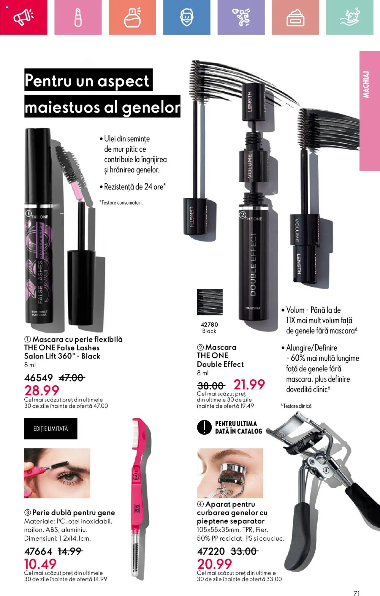 Oriflame catalog 11 2025 – valabil de la 27.07.2025 | Pagină: 71 | Produse: Pieptene, Machiaj, Semințe, Ulei