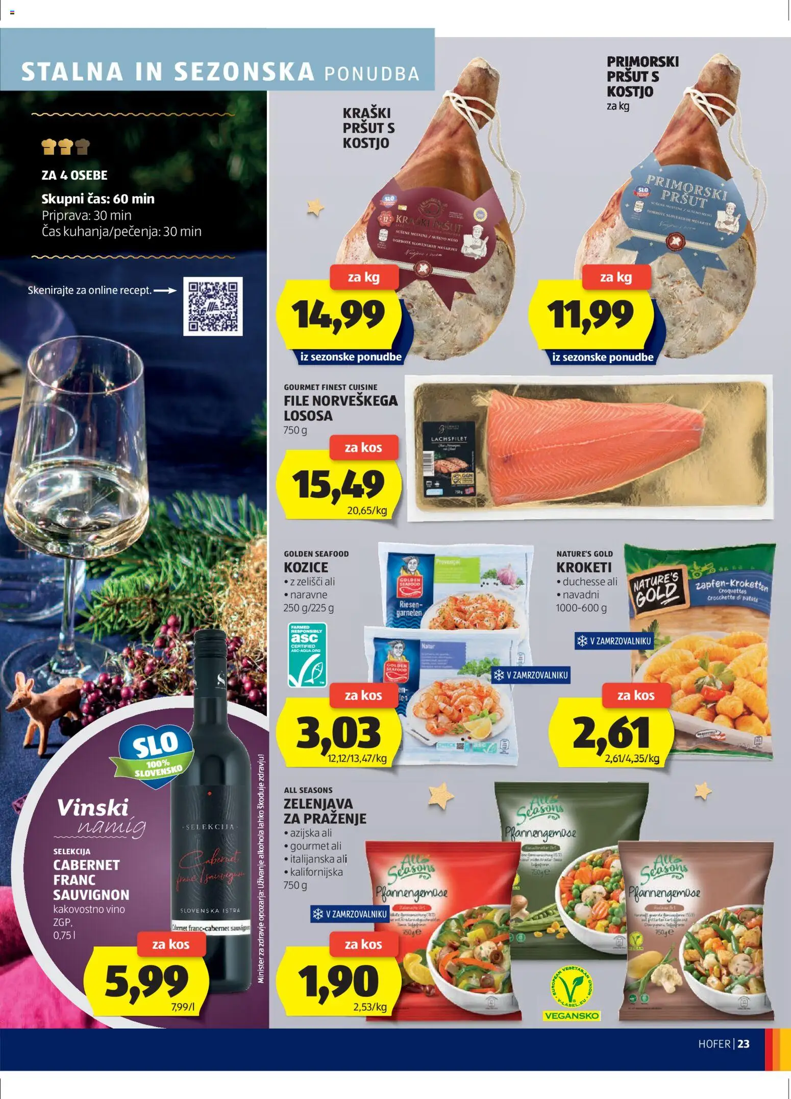 Hofer SI katalog | vrijedi od 11.12.2025 | Stranica: 23 | Proizvodi: Vino, Pršut, Kozice