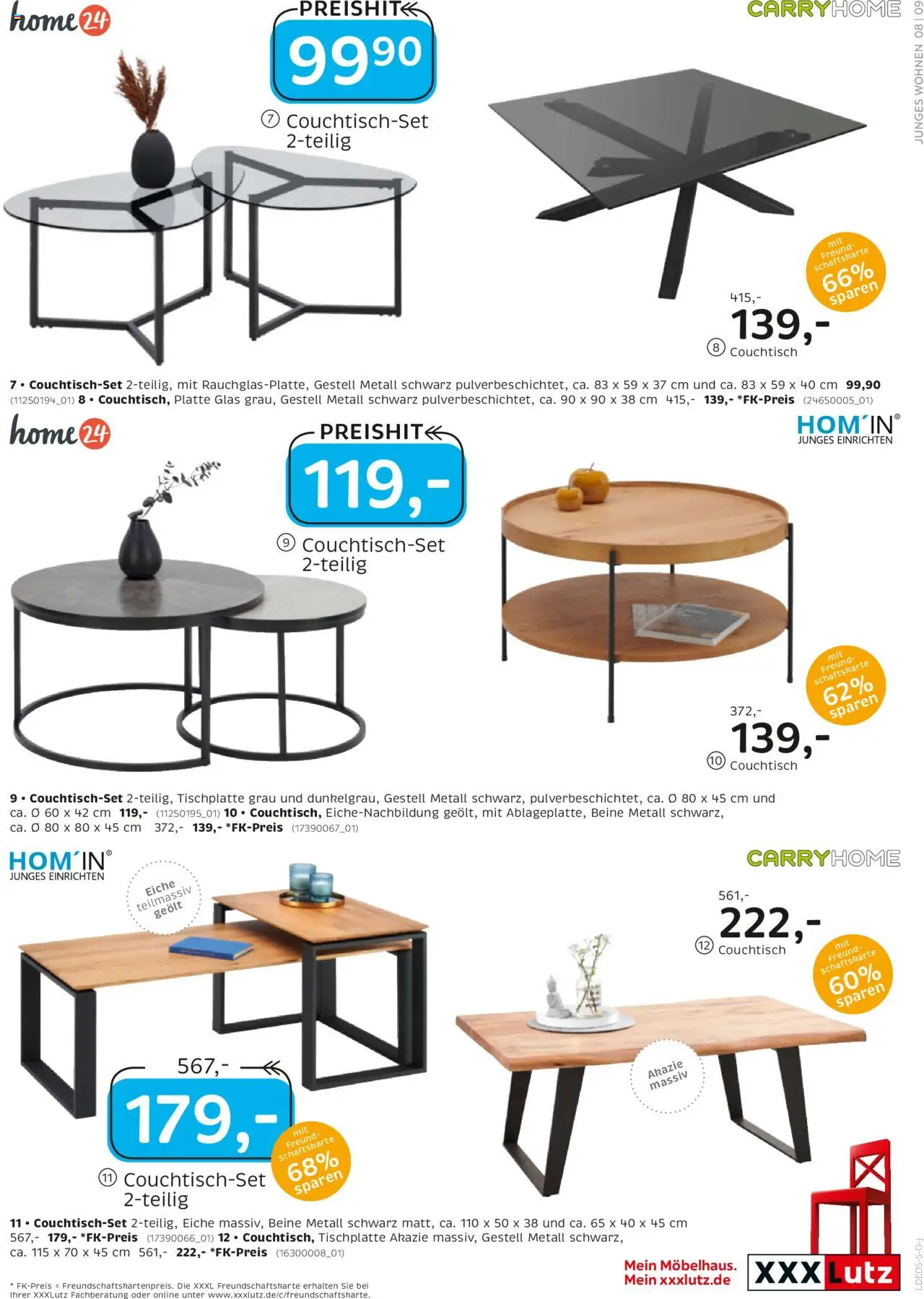 XXXL Lutz Junges Wohnen - gültig ab dem 27.04.2025 | Seite: 9 | Produkte: Couchtisch