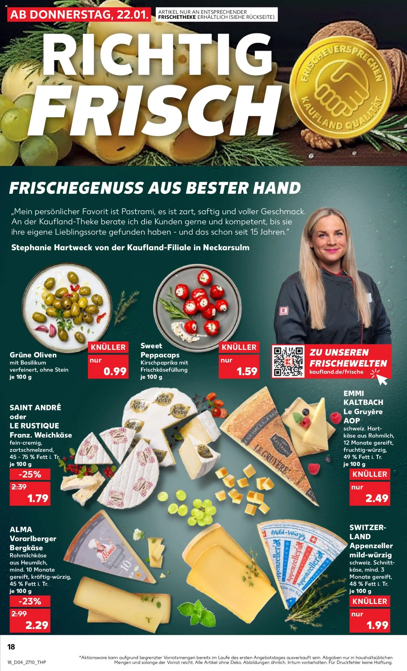 Kaufland prospekt Zeitz	 – gültig ab 22.01.2026 | Seite: 18 | Produkte: Käse