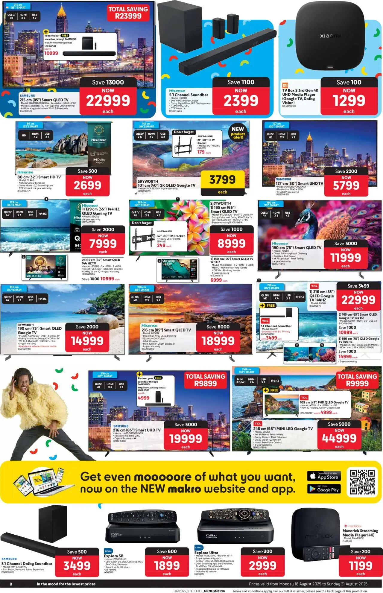 Makro Specials │ valid from 18.08.2025 | Page: 8 | Products: Audio, TV, Box, Soundbar
