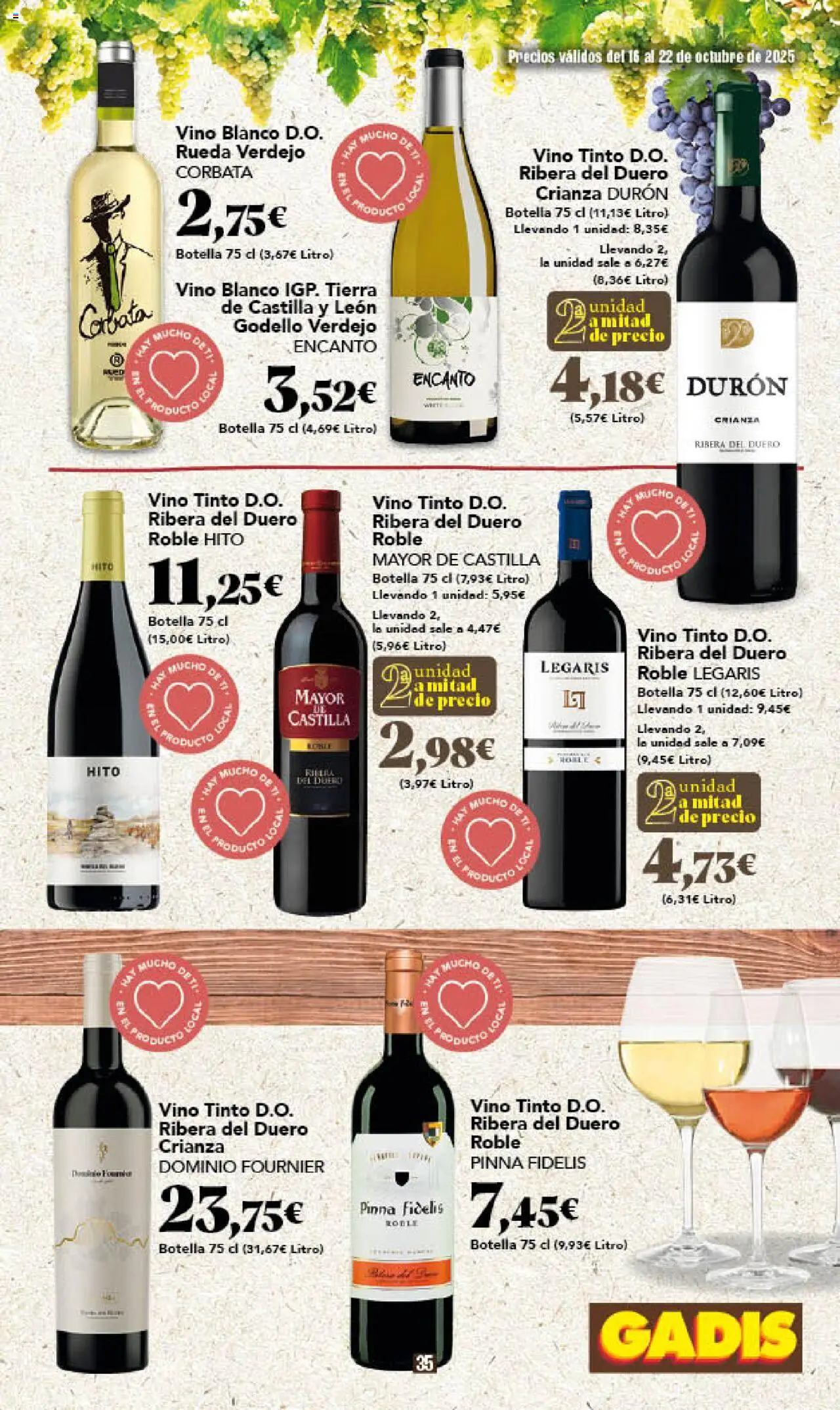 Gadis folleto │ válido desde el 16.10.2025 | Página: 35 | Productos: Vino