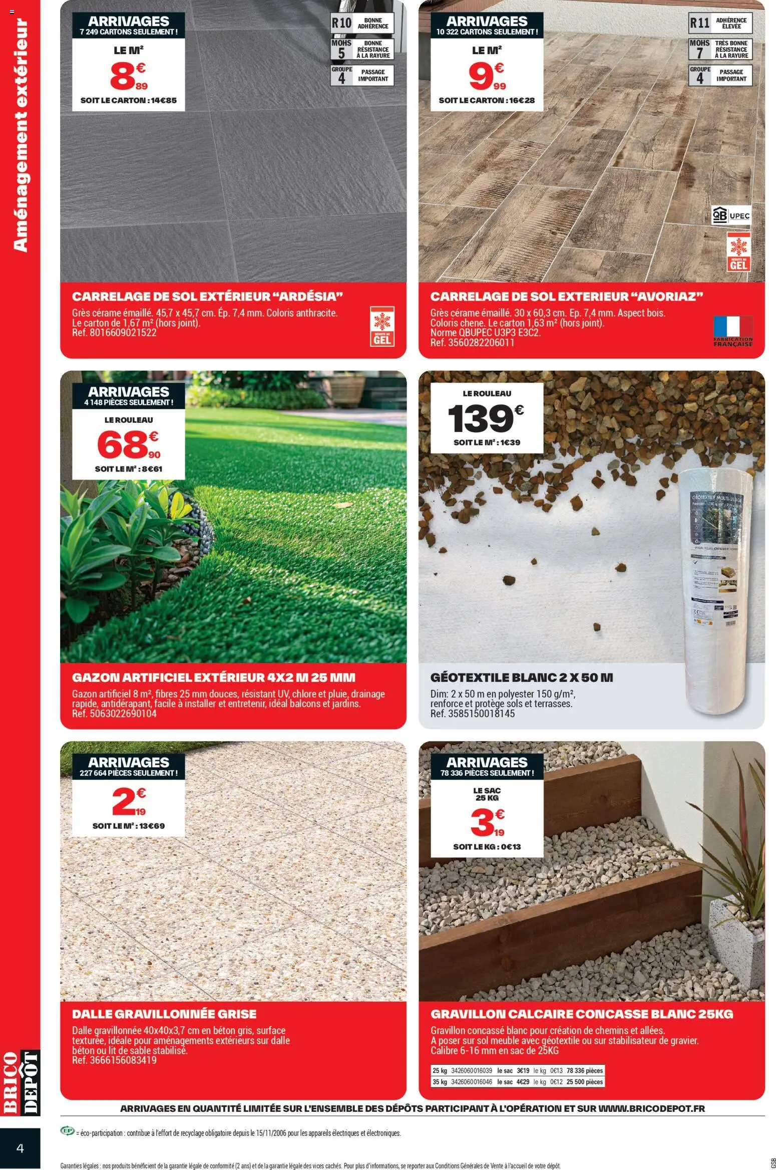 {H1} | Page: 4 | Produits: Meuble, Sac, Gazon, Géotextile