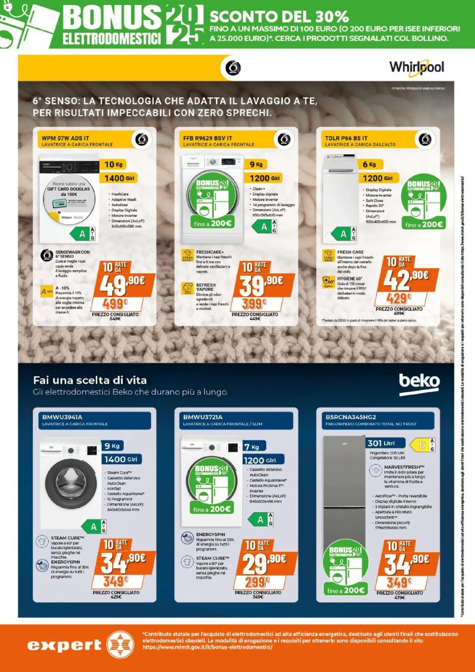 Volantino Expert del 02.12.2025 | Pagina: 13 | Prodotti: Frutta, Frigorifero, Congelatore, Frigorifero combinato