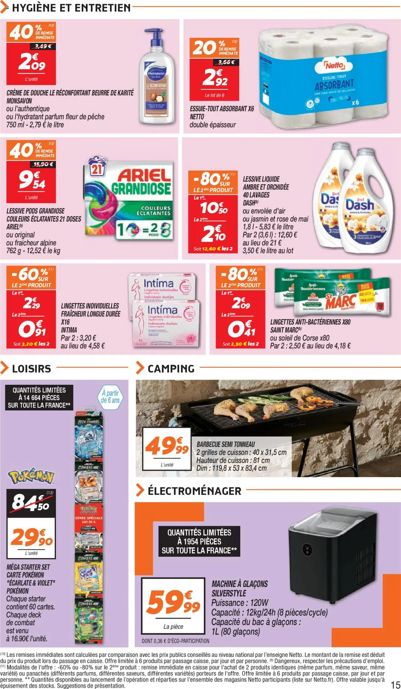  | Page: 15 | Produits: Essuie-tout, Détergent, Orchidée, Beurre