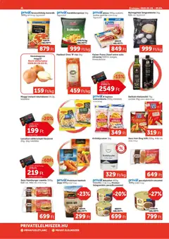 PRIVÁT - Aktuális szórólap MAX - amely érvényes a következő dátumtól: 26.02.2026 | Oldal: 4 | Termékek: Sonka, Extra szűz olivaolaj, Hasábburgonya, Készétel