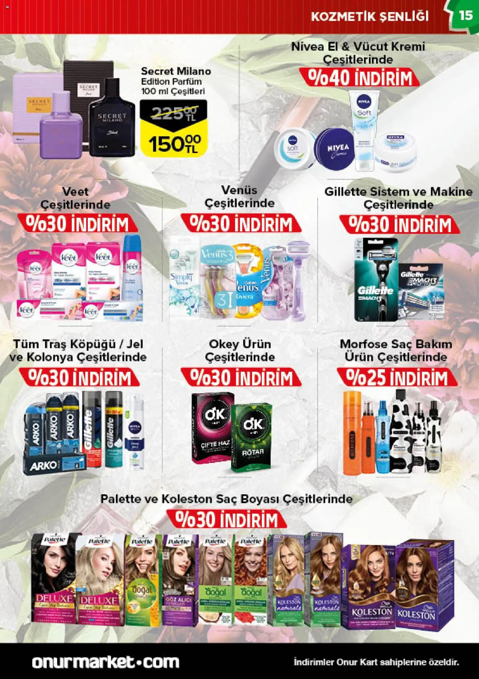Onur Market Katalog - 16.12.2025 tarihinden itibaren geçerlidir | Sayfa: 15 | Ürünler: Vücut kremi, Parfüm