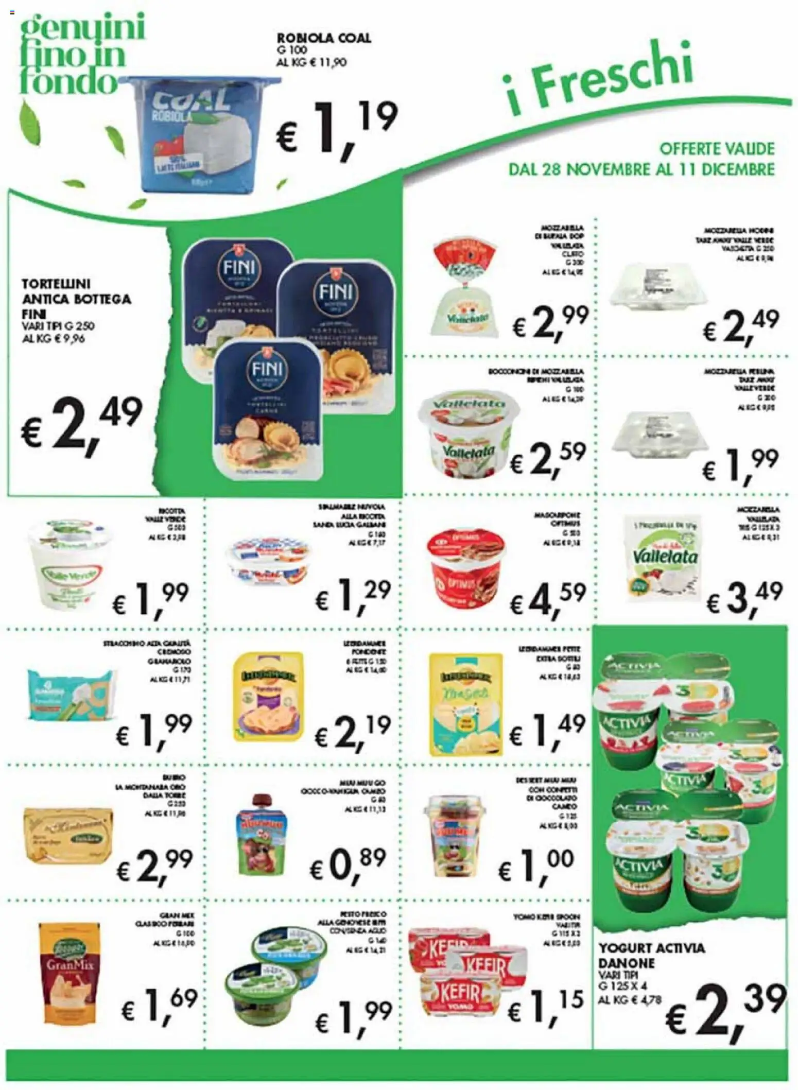Volantino Coal del 28.11.2025 | Pagina: 6 | Prodotti: Yogurt, Mozzarella, Stracchino, Robiola