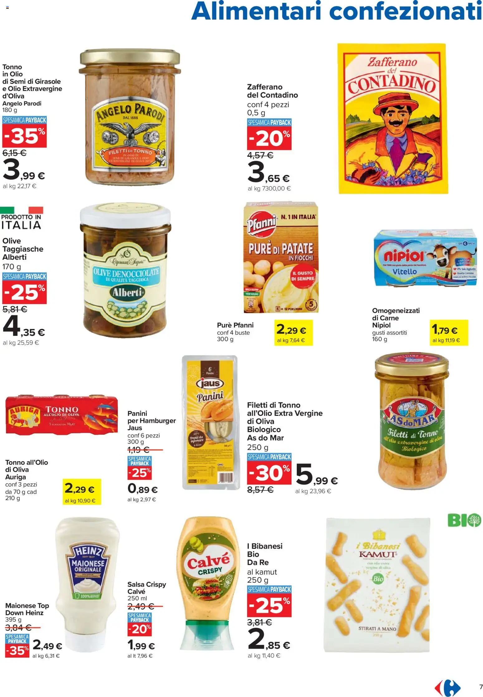 Volantino Carrefour del 27.12.2025 | Pagina: 7 | Prodotti: Fiocchi, Patate, Maionese, Top