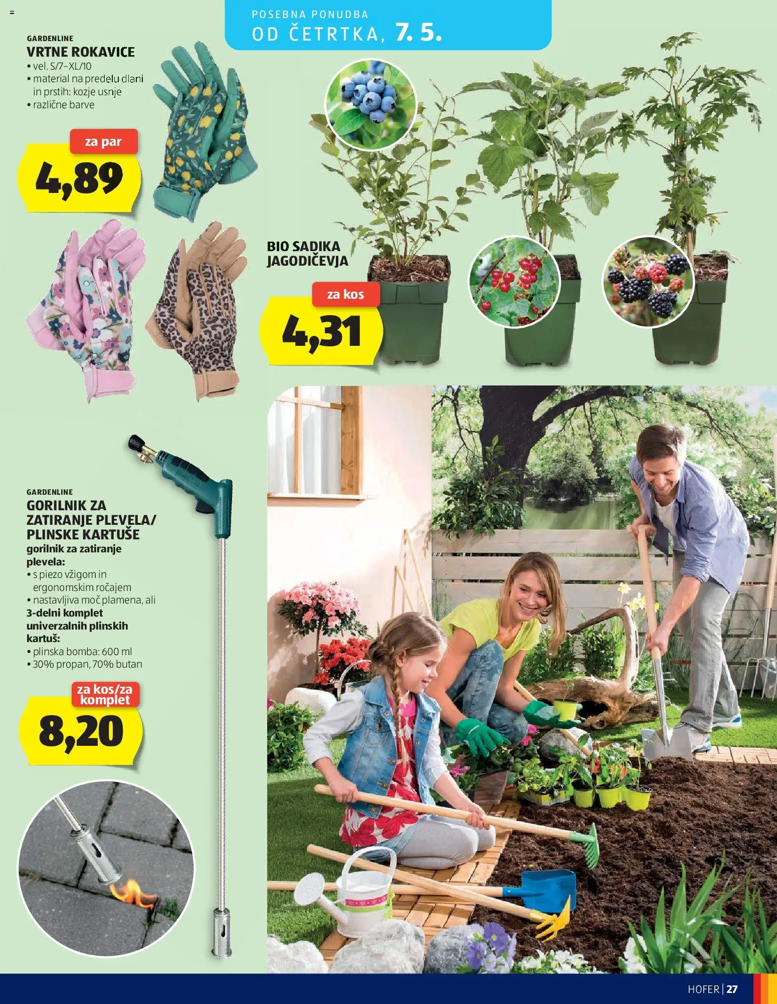 Novi Hofer katalog ponudbe – veljaven od 29.04.2026 | Stran: 27 | Izdelki: Kos, Rokavice