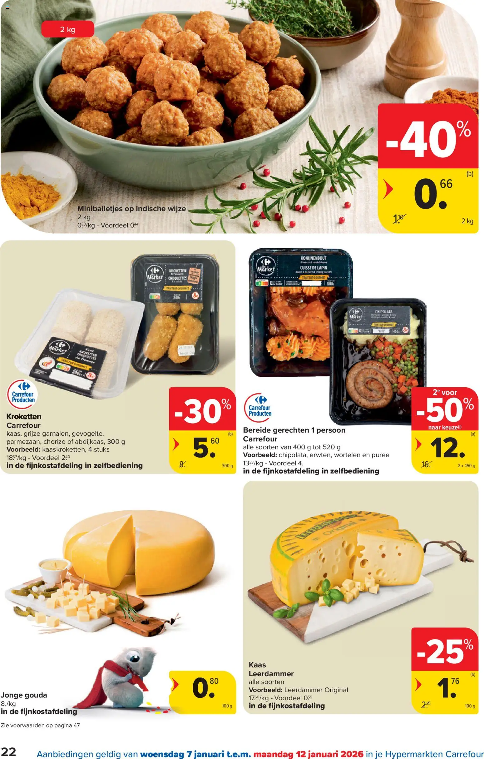 {H1} | Pagina: 22 | Producten: Chorizo, Gouda, Wortelen, Kaas