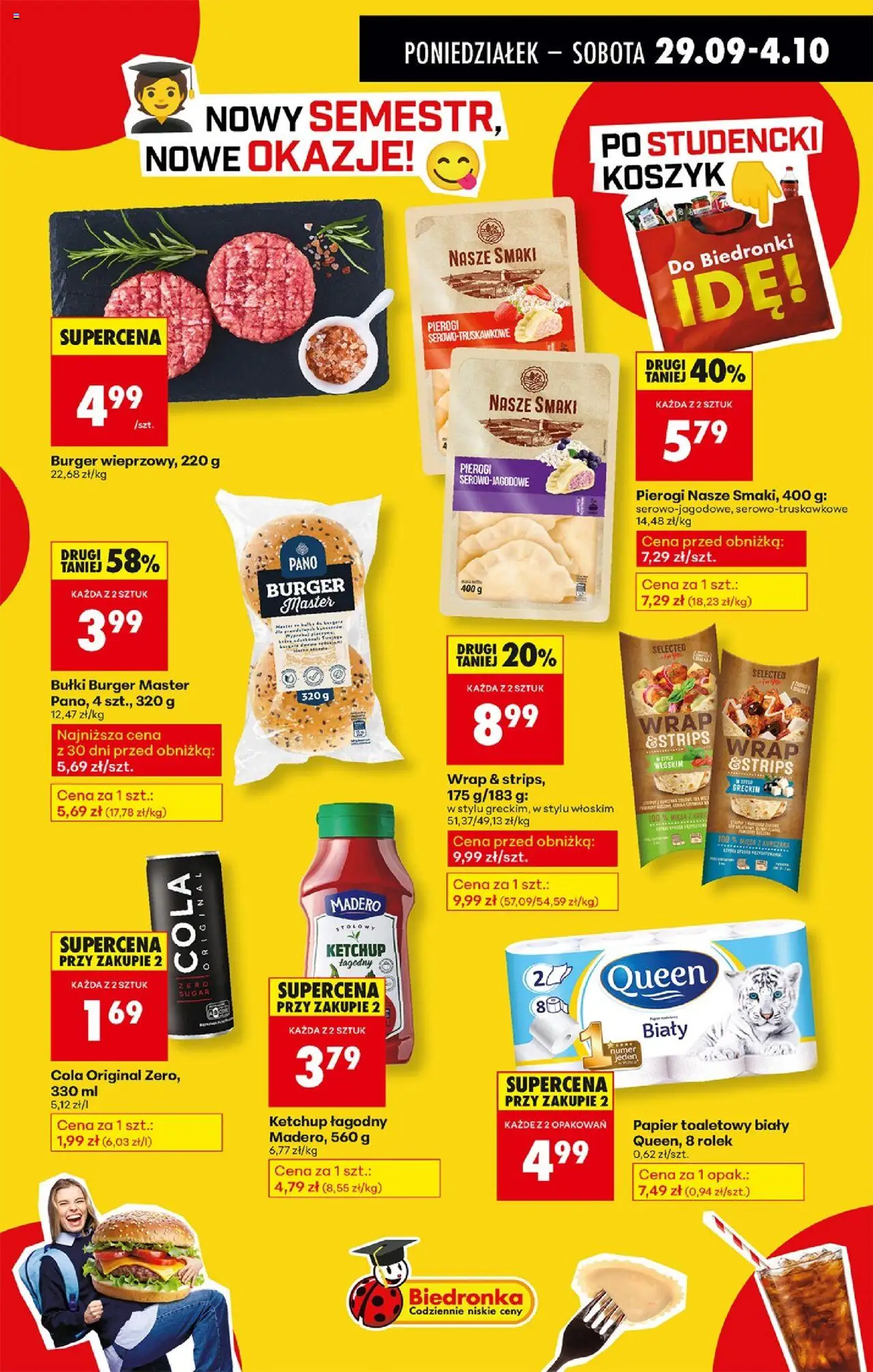 Biedronka gazetka od 29.09.2025 | Strona: 41 | Produkty: Ketchup, Papier toaletowy, Pierogi