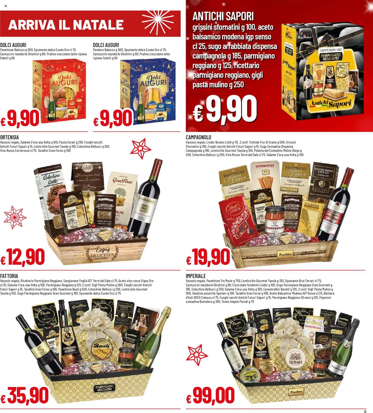 Volantino Famila del 04.12.2025 | Pagina: 3 | Prodotti: Cioccolato, Peperoni, Mandorle, Pandoro