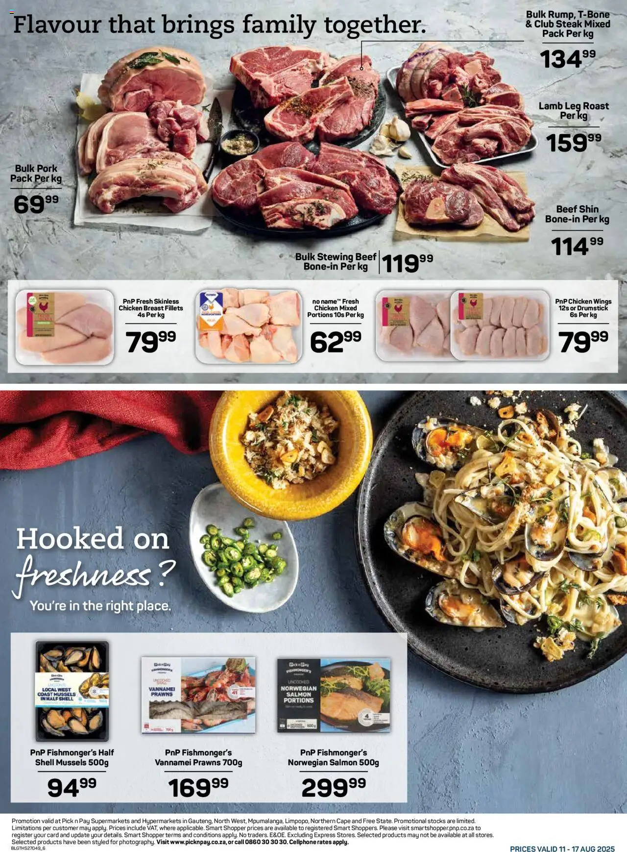 Pick n Pay Inland provinces - Weekly Specials │ valid from 11.08.2025 | Page: 6 | Products: Steak, Chicken, Pork, Beef