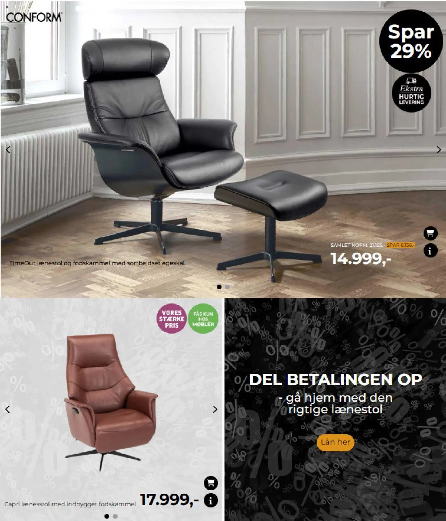 Møblér tilbudsavis – gyldig fra 31.10.2025 | Side: 16 | Produkter: Lænestol, Fodskammel
