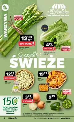 Netto gazetka - Spożywcza od 16.06.2025 | Strona: 6 | Produkty: Bell, Papryka, Szparagi, Warzywa