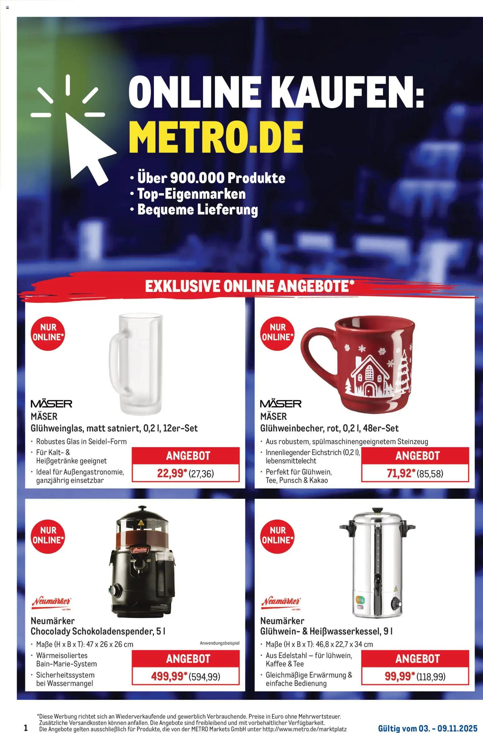 Metro Online: Wochen-Angebote – gültig ab 03.11.2025 | Seite: 2 | Produkte: Kaffee, Tee