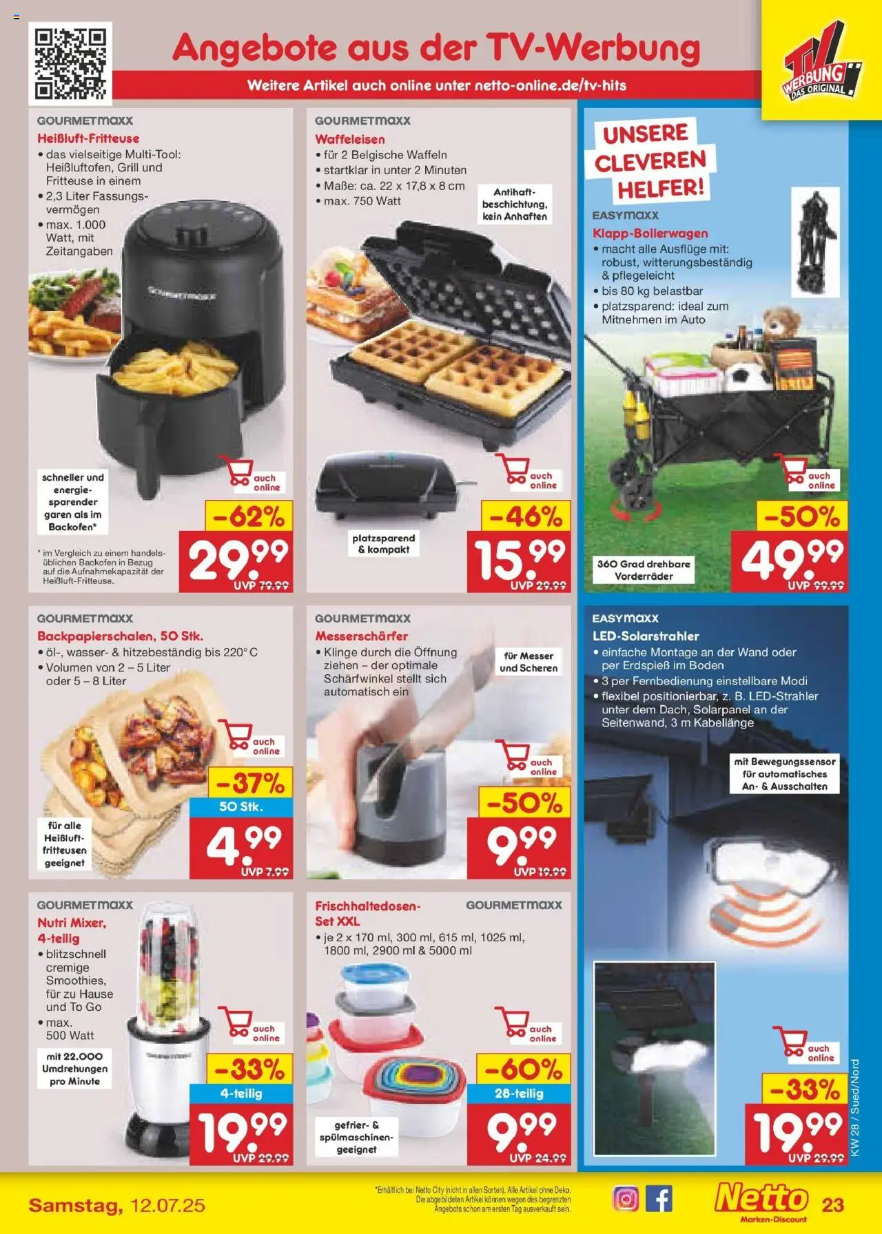 Netto Marken-Discount prospekt Lahnau	 - gültig ab dem 07.07.2025 | Seite: 37 | Produkte: Grill, Waffeln, Fritteuse, Heißluftfritteuse