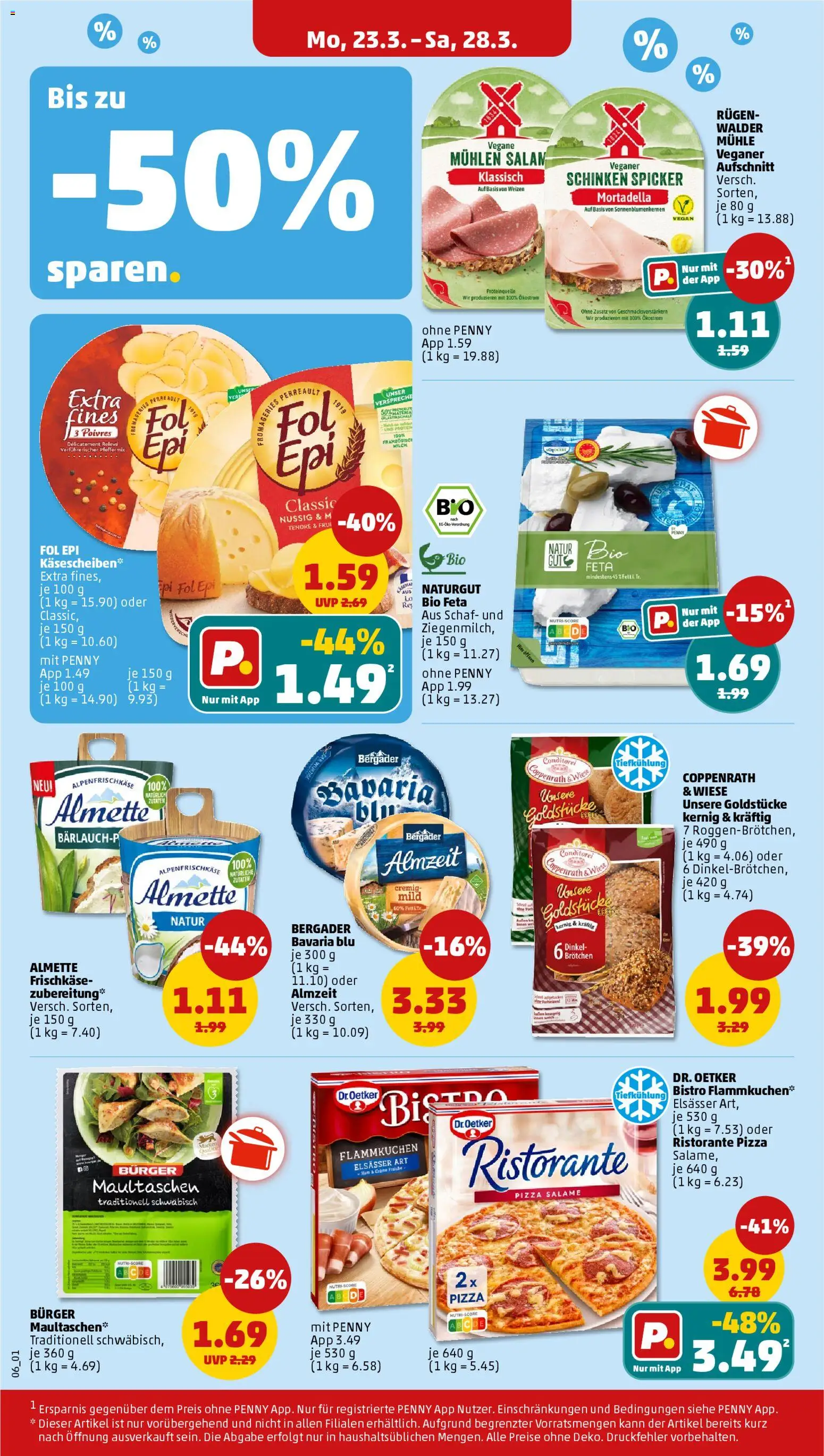 Penny Prospekt 	 – gültig ab 23.03.2026 | Seite: 8 | Produkte: Mühle, Feta, Milch, Pizza