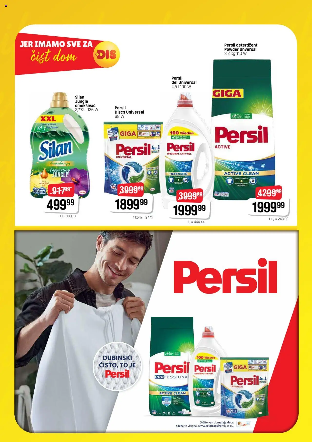 DIS katalog - važi od 15.08.2025 | Strana: 15 | Proizvode: Deterdžent, Silan, Persil