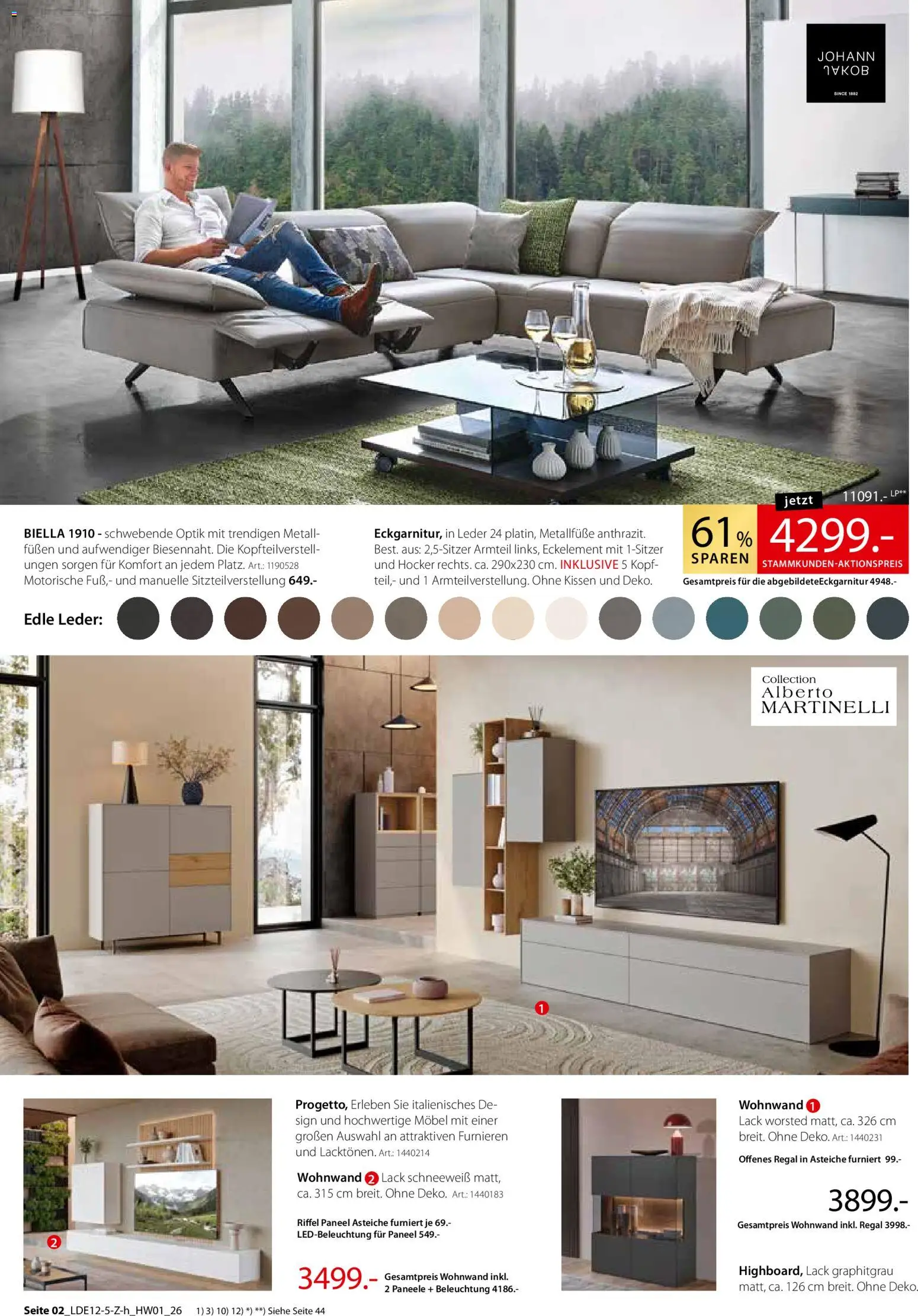 Zurbrüggen  Hochwert-Spezial – gültig ab 29.12.2025 | Seite: 2 | Produkte: Hocker, Wohnwand, Kissen, Regal