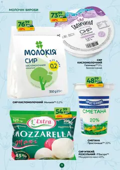 Близенько акції дійснийкції з 20.04.2026 | Сторінка: 16 | Товари: Сметана, Сир, Сир кисломолочний