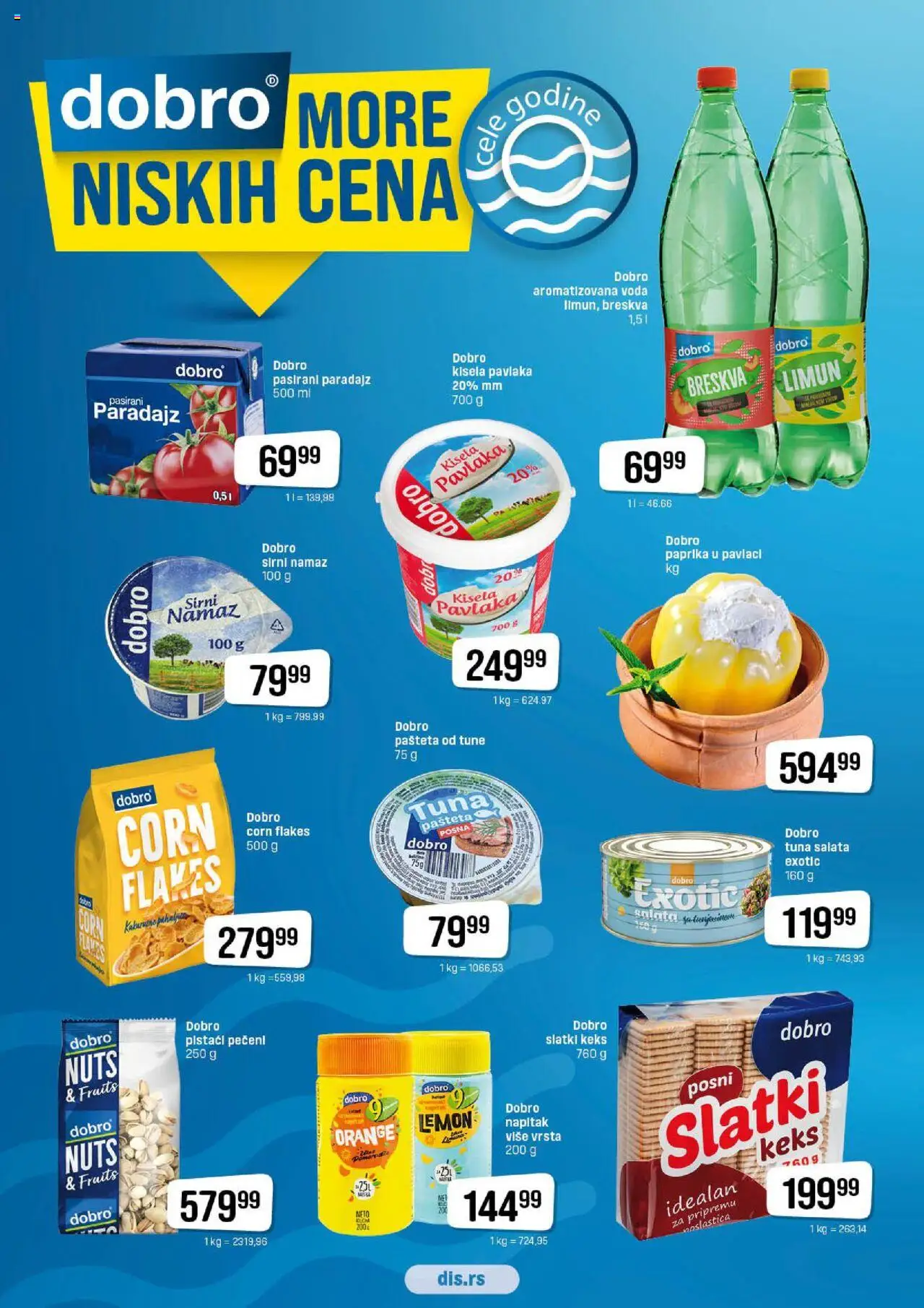 DIS katalog - važi od 14.08.2025 | Strana: 18 | Proizvode: Salata, Pasirani paradajz, Paprika u pavlaci, Breskva