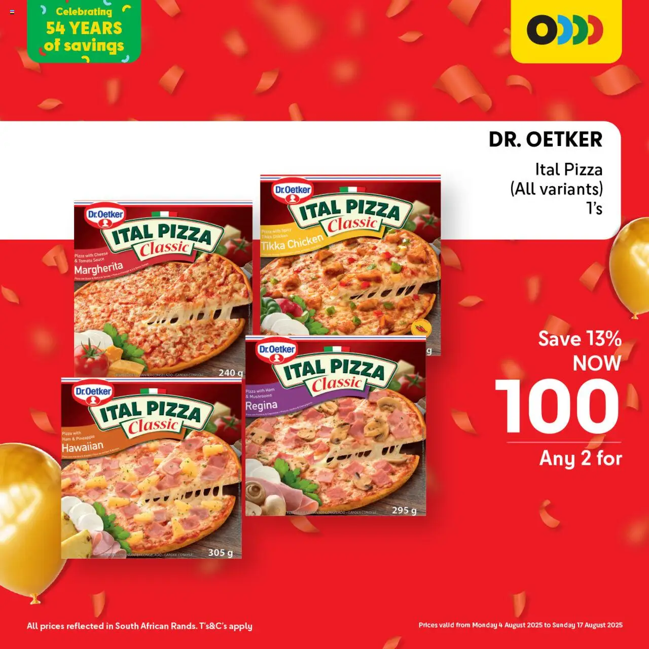 Makro Birthday Deals Frozen Food │ valid from 04.08.2025 | Page: 1 | Products: Mushrooms, Cheese, Pineapple, Sauce