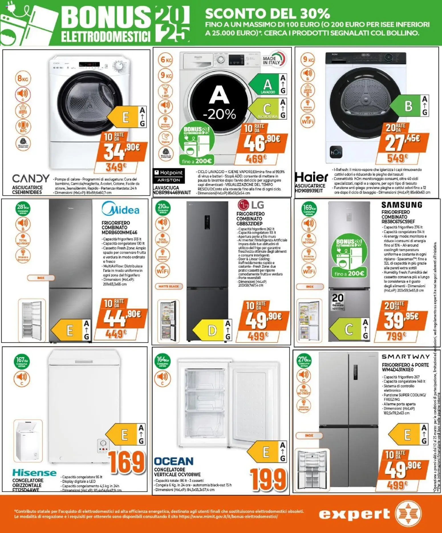 Volantino Expert del 12.03.2026 | Pagina: 4 | Prodotti: Frutta, Asciugatrice, Frigorifero combinato, Samsung